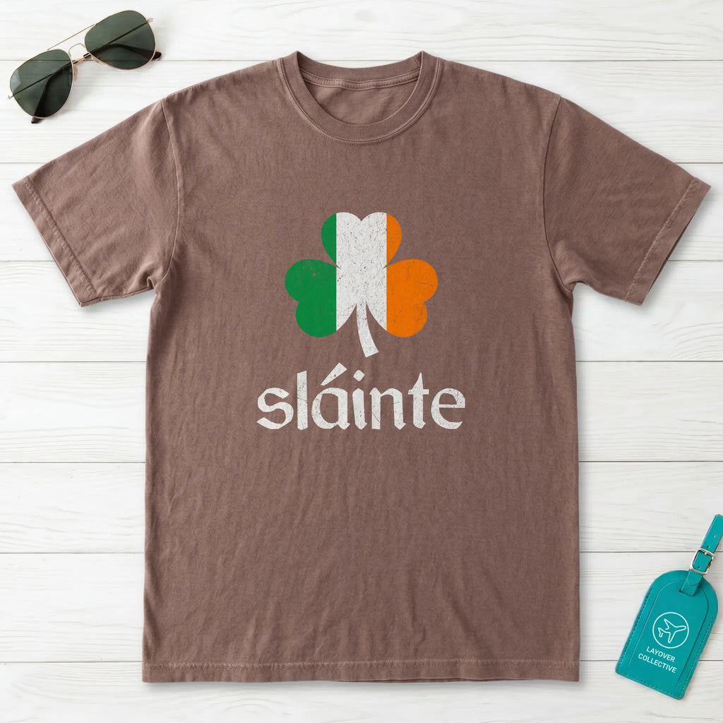 Sláinte Shamrock Flag T-Shirt