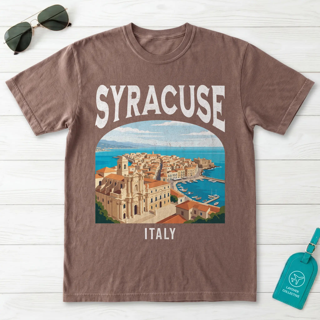 Syracuse Italy Vintage Travel Poster T-Shirt