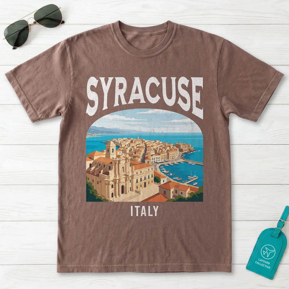 Syracuse Italy Vintage Travel Poster T-Shirt