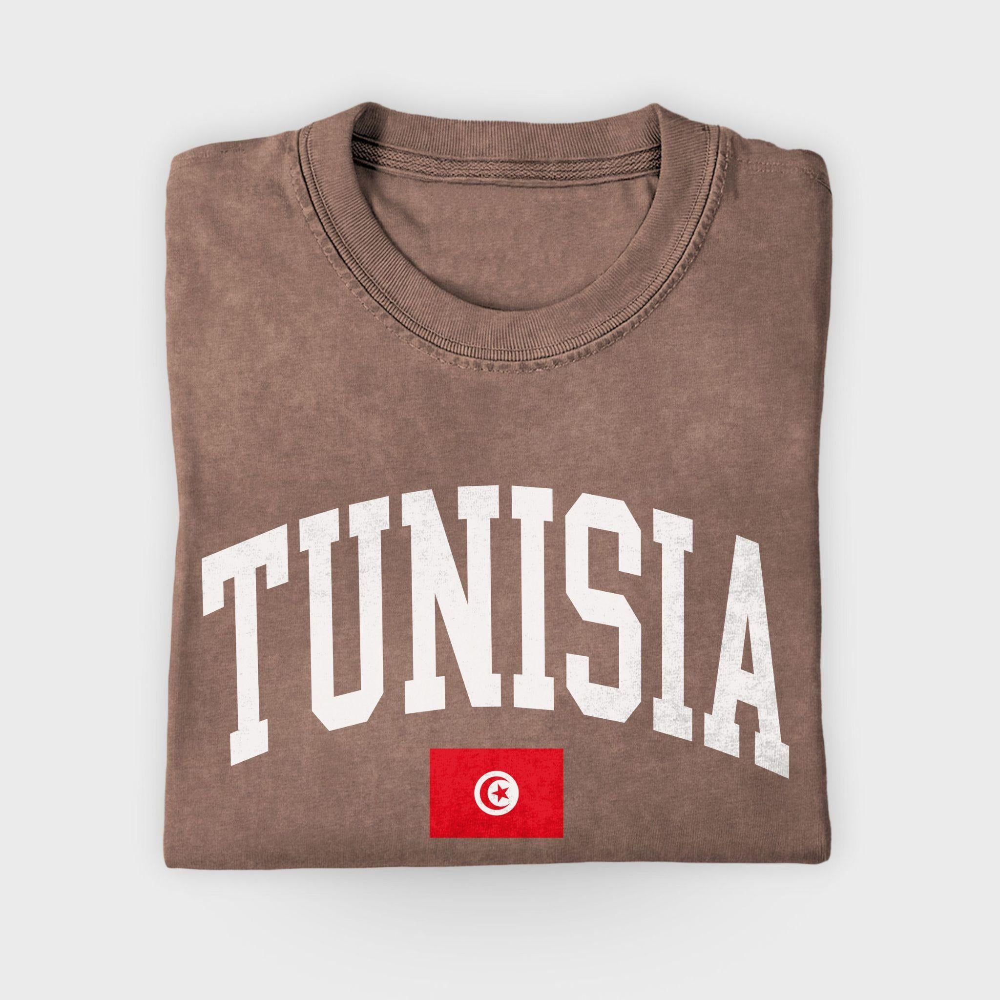 Tunisia Collegiate Flag T-Shirt
