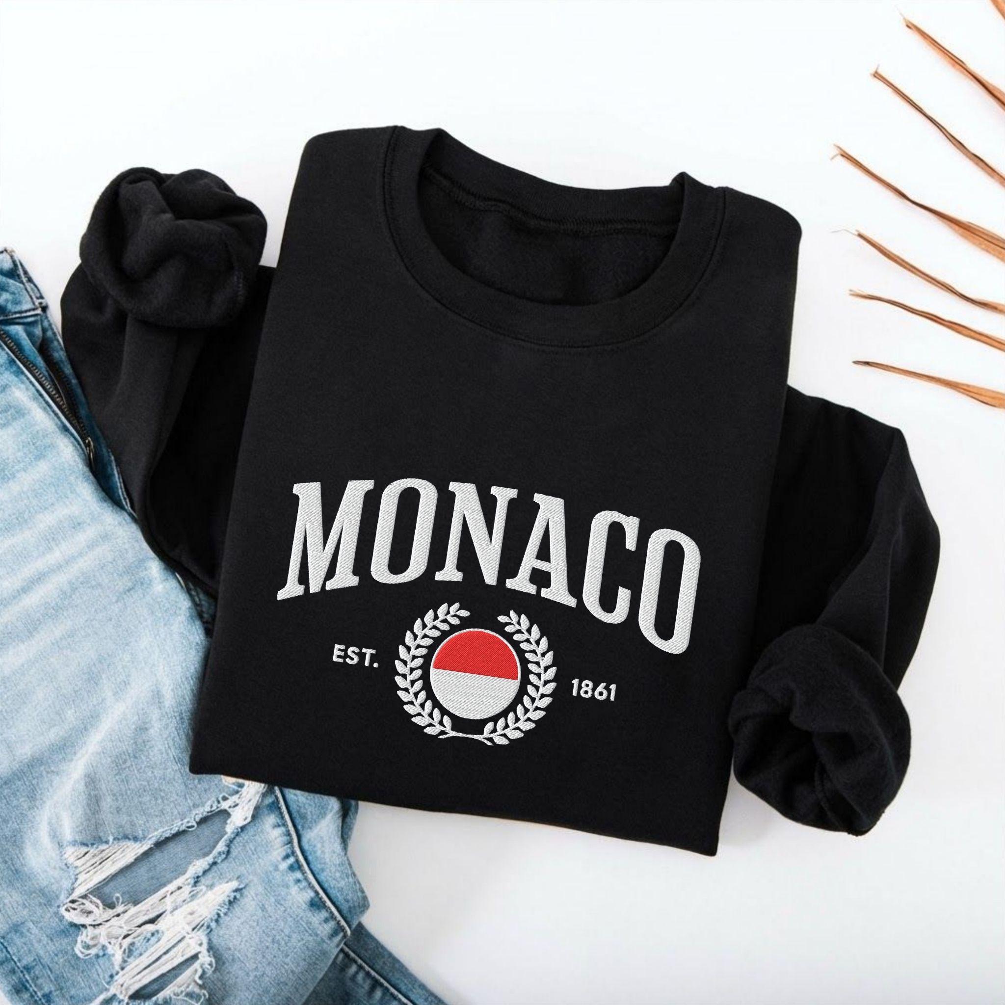 Monaco Crest Embroidered Sweatshirt