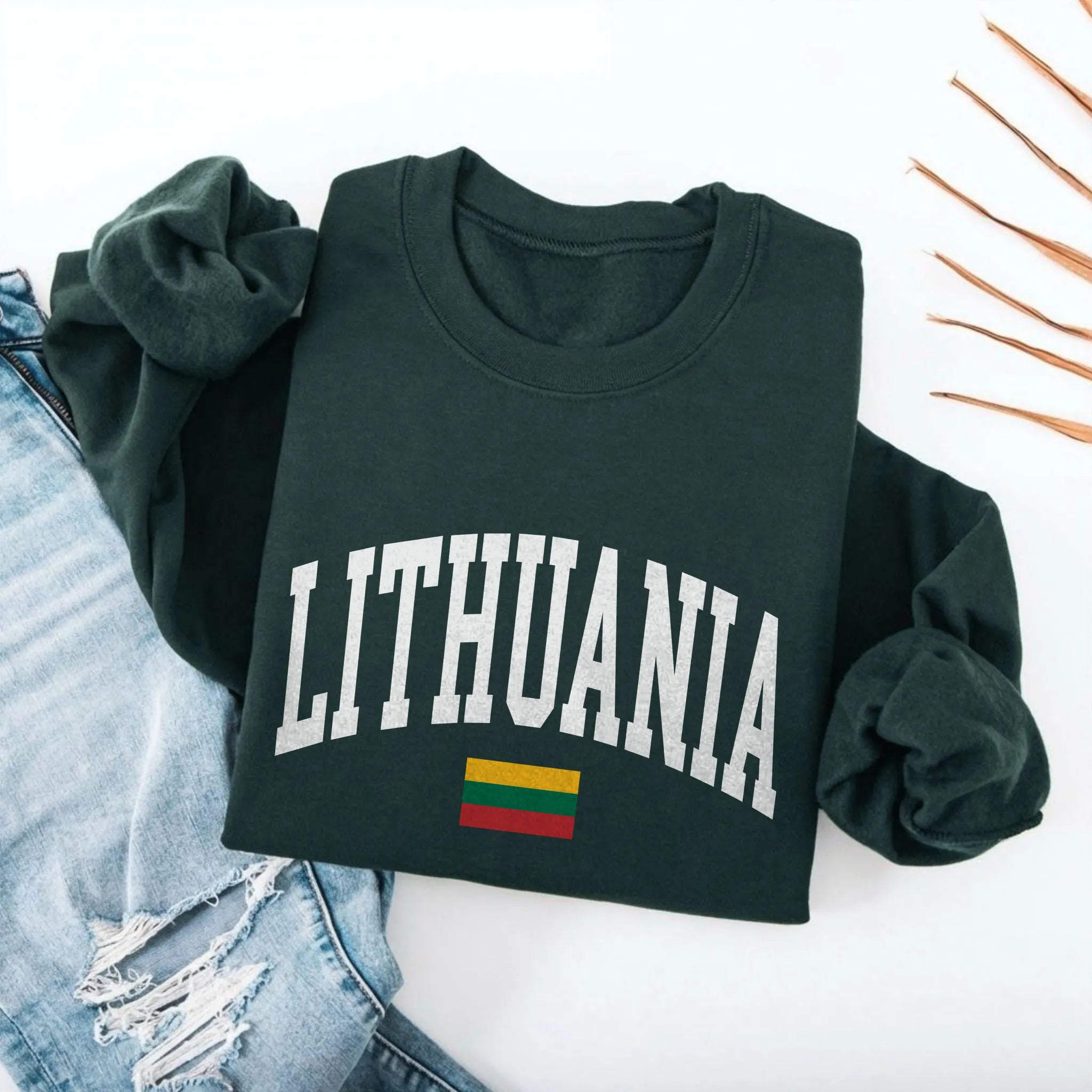 Lithuania Collegiate Flag Sweatshirt