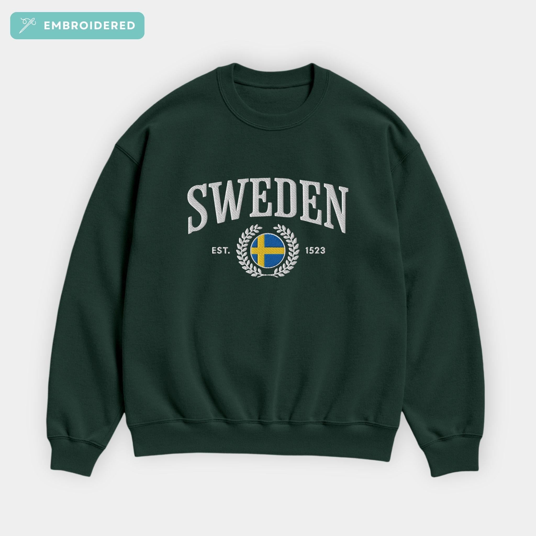 Sweden Crest Embroidered Sweatshirt