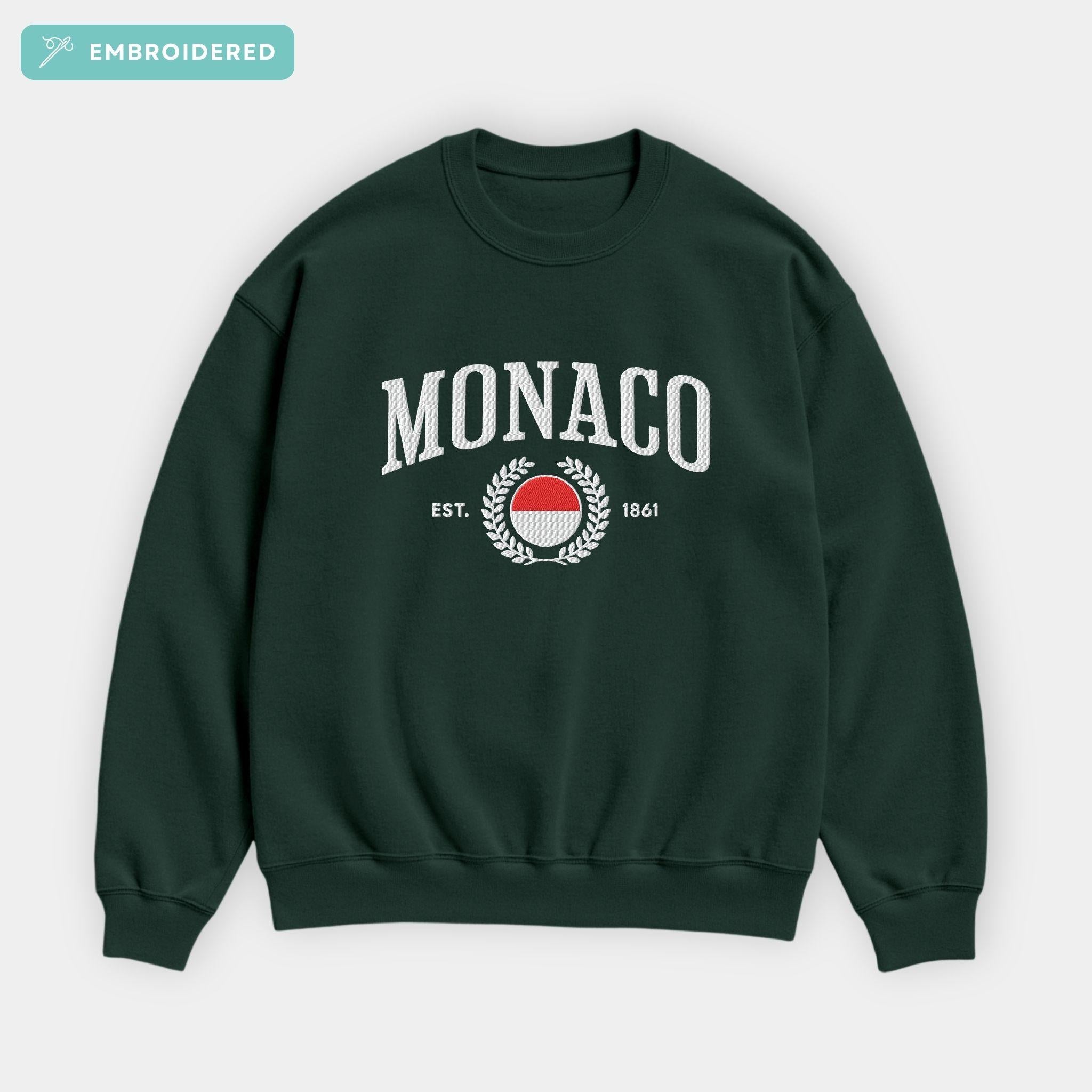 Monaco Crest Embroidered Sweatshirt