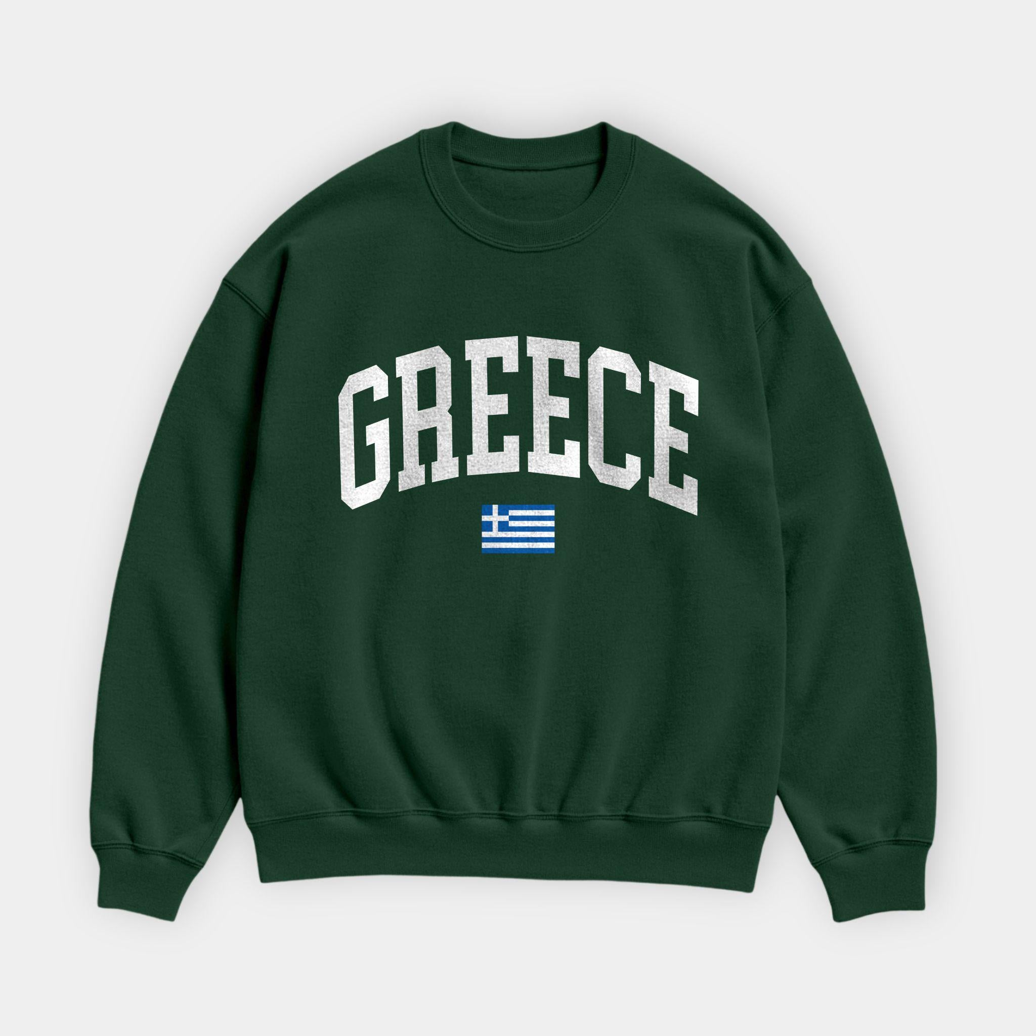 Greece Collegiate Flag Sweatshirt