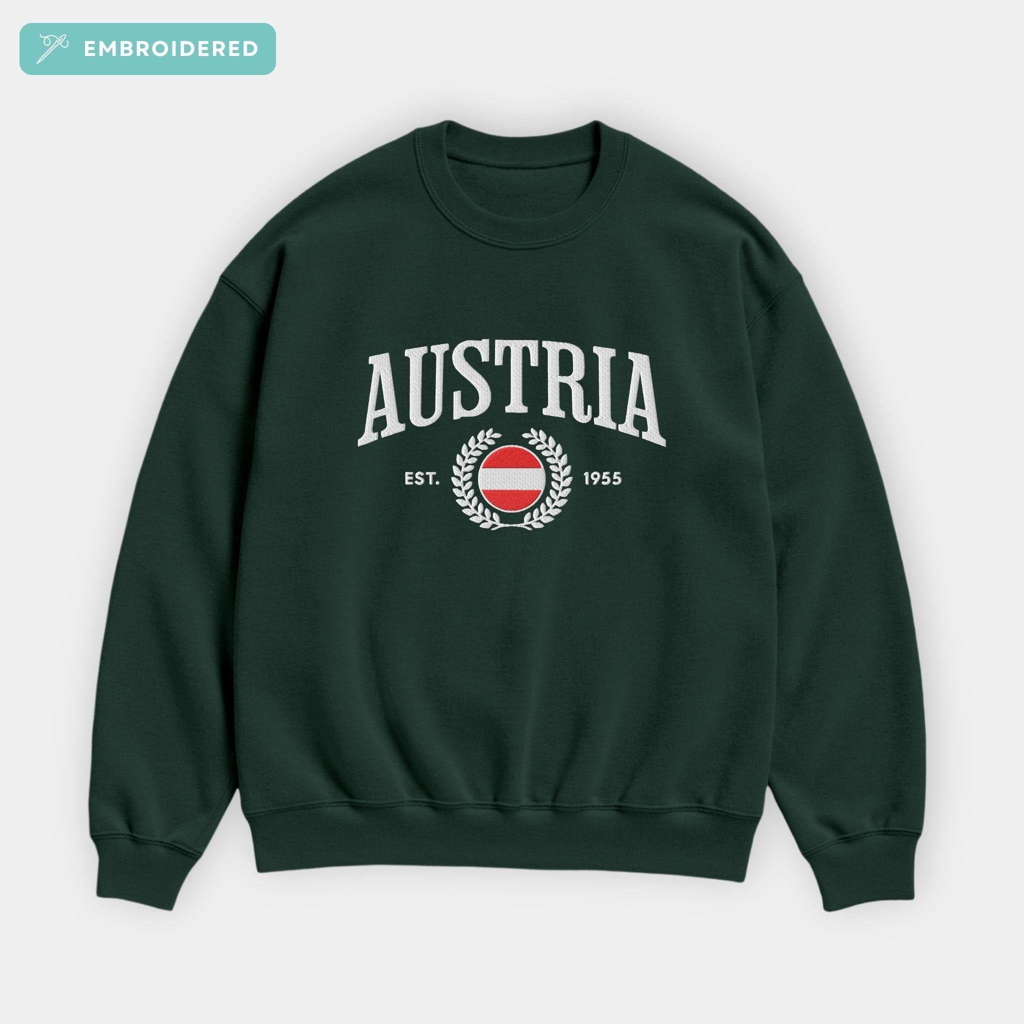Austria Crest Embroidered Sweatshirt
