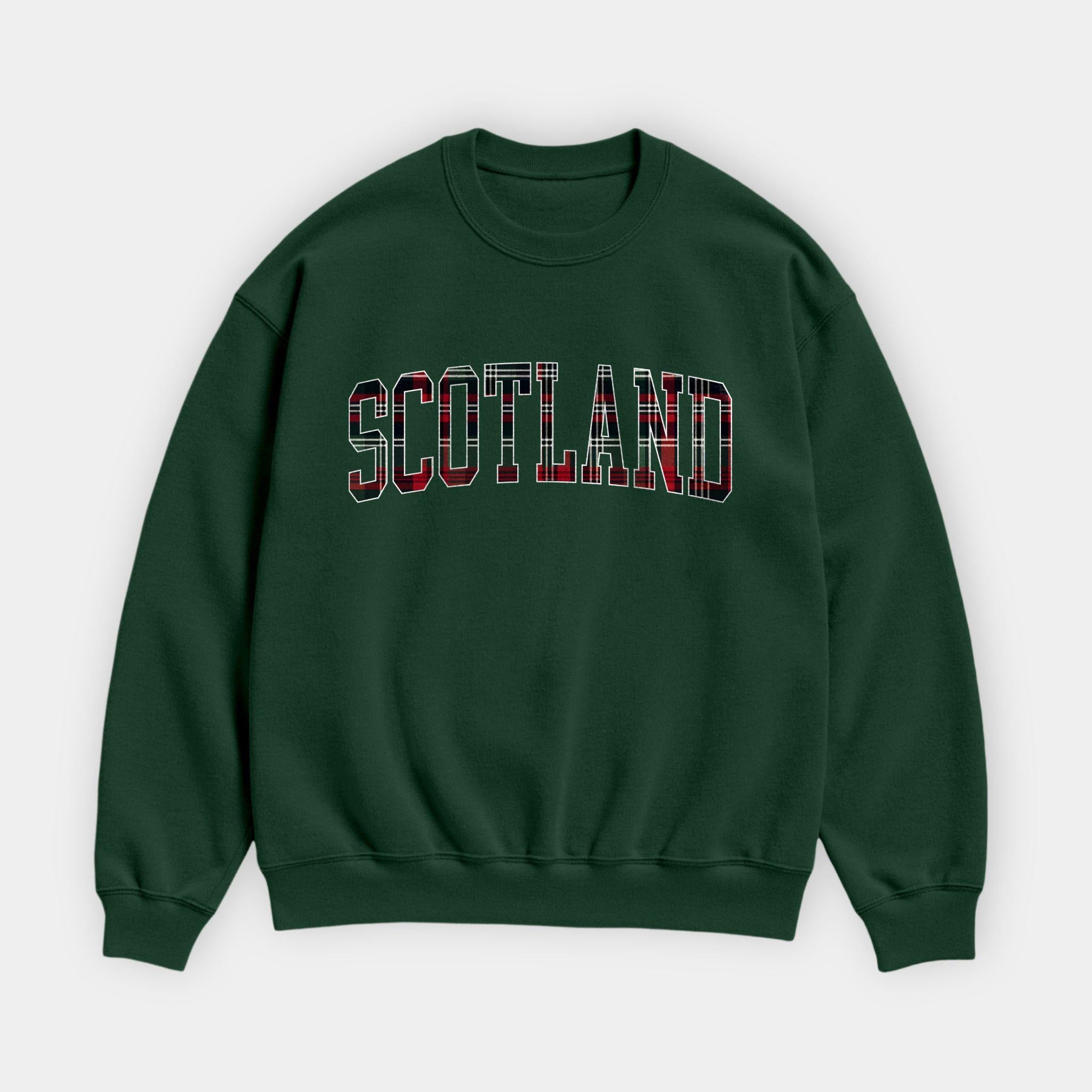 Scotland Tartan Letter Sweatshirt