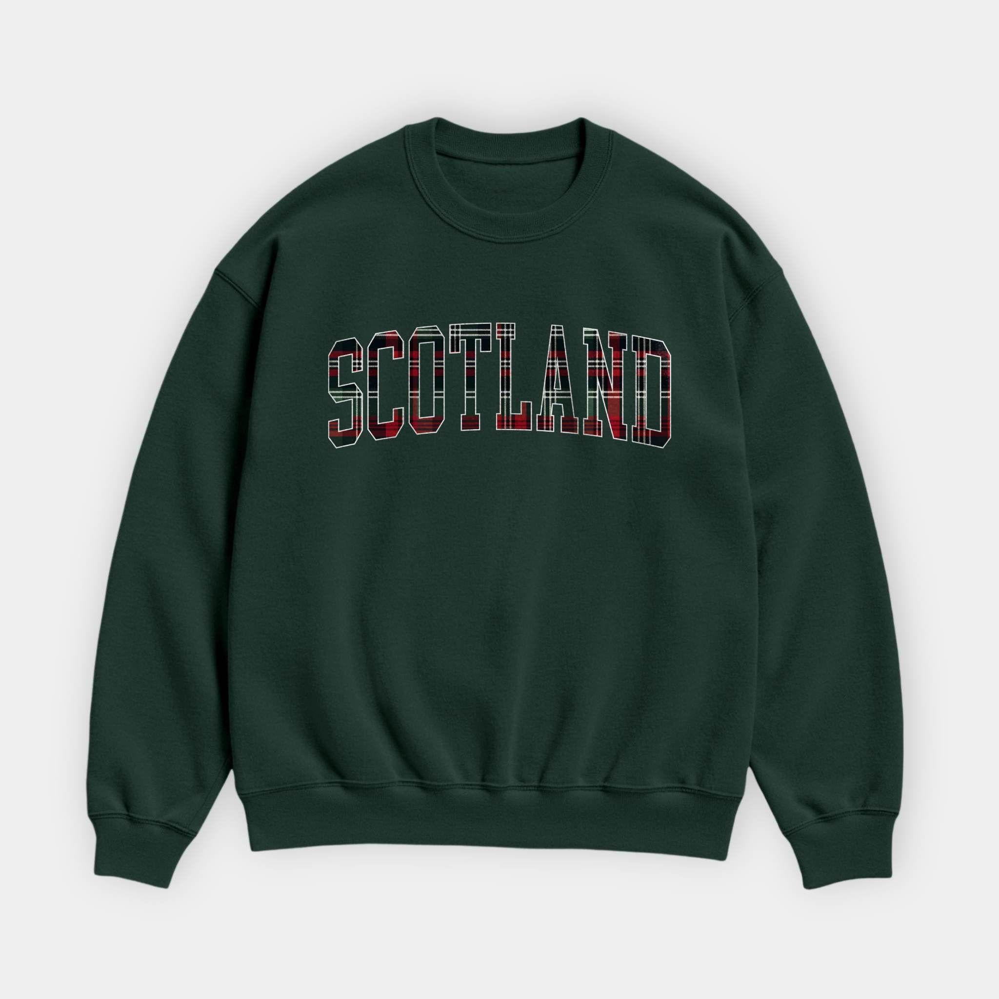 Scotland Tartan Letter Sweatshirt