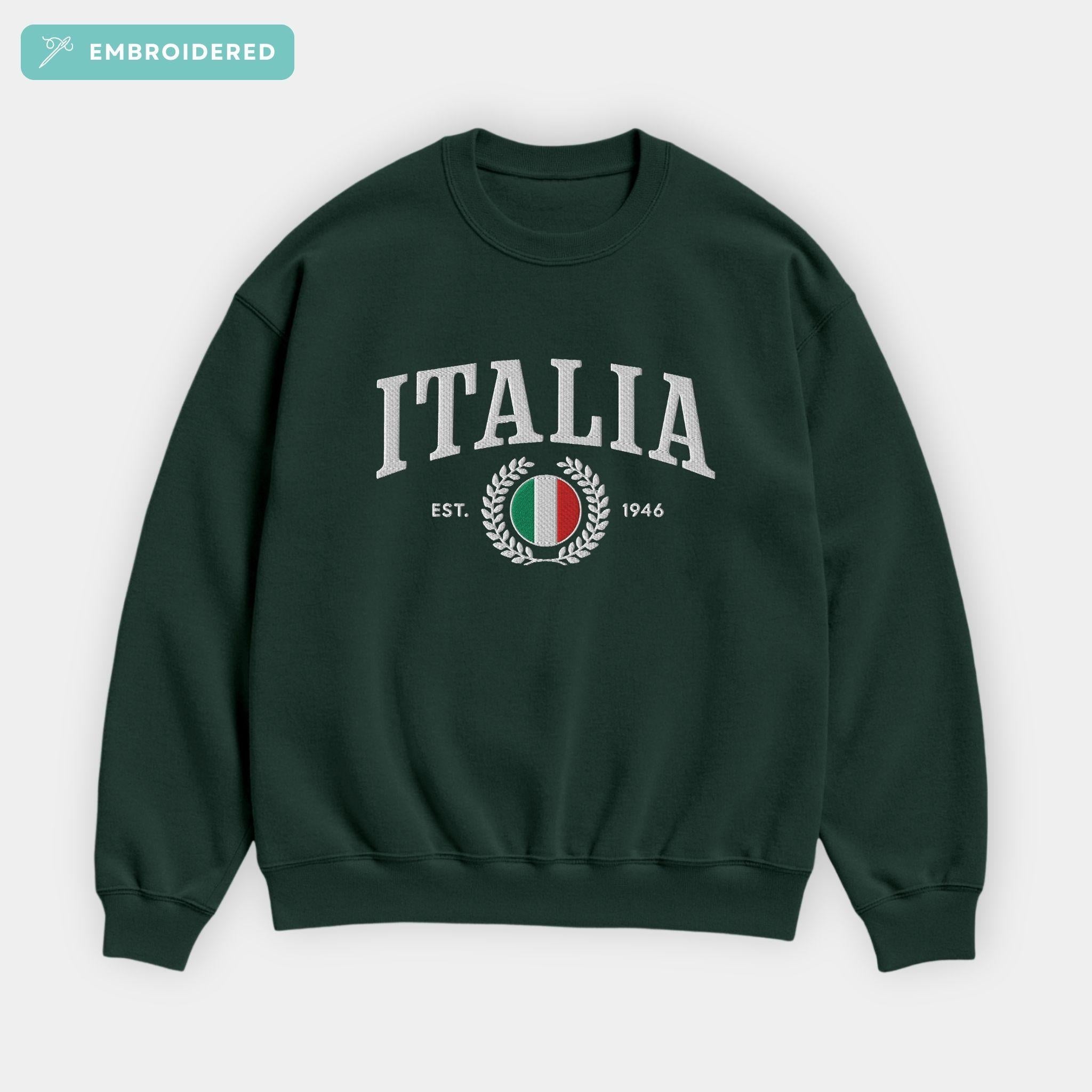 Italia Crest Embroidered Sweatshirt