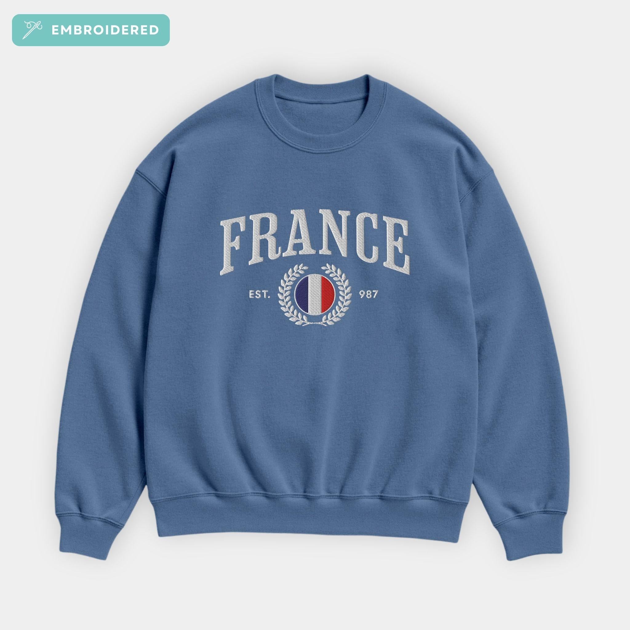 France Crest Embroidered Sweatshirt