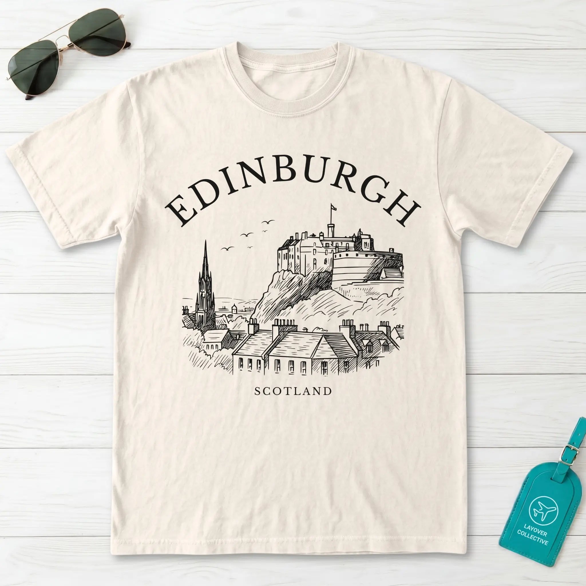 Edinburgh Vintage Sketch T-Shirt