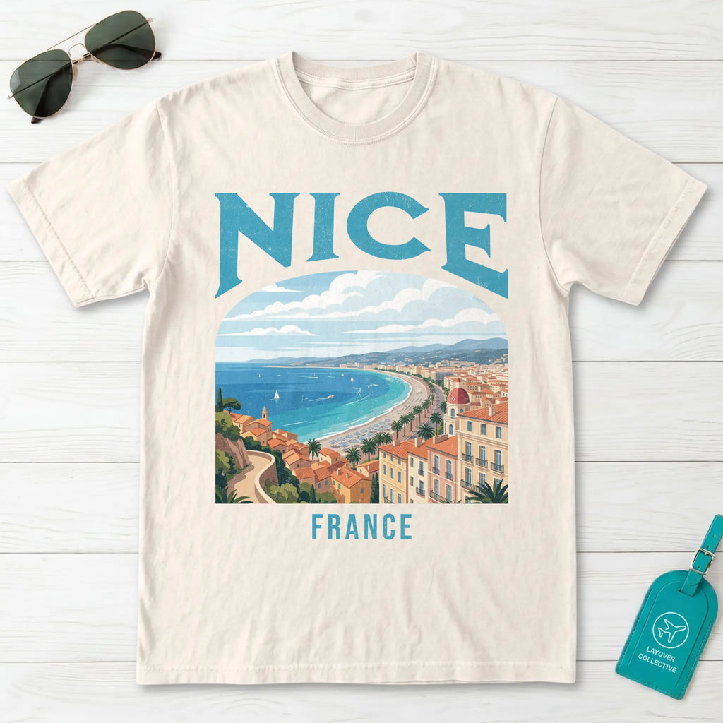 Nice France Vintage Travel Poster T-Shirt