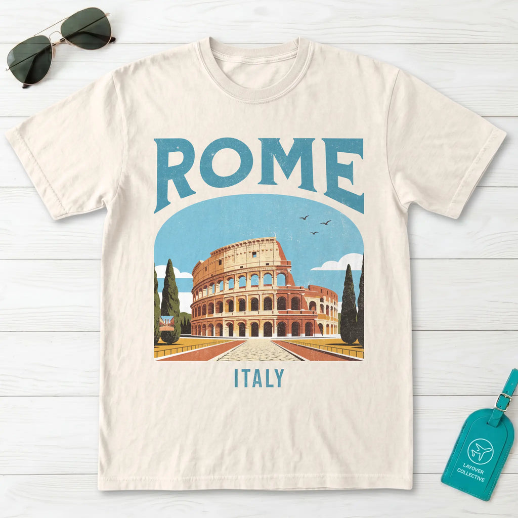 Rome Italy Vintage Travel Poster T-Shirt
