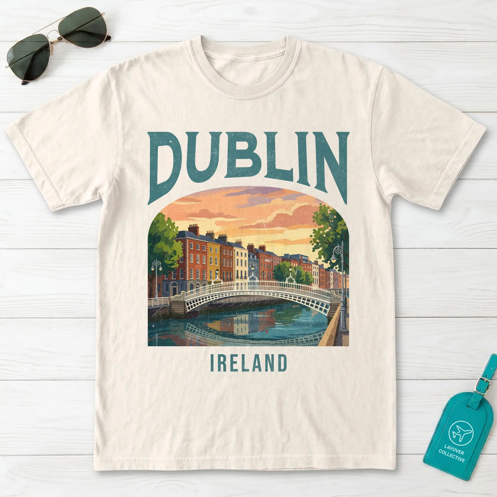 Dublin Vintage Travel Poster T-Shirt