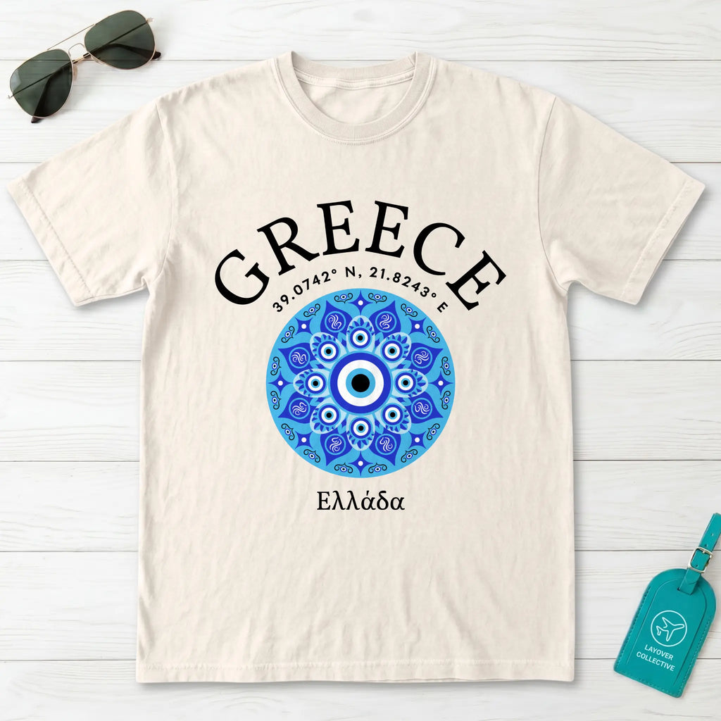 Greece Evil Eye Mandala T-Shirt