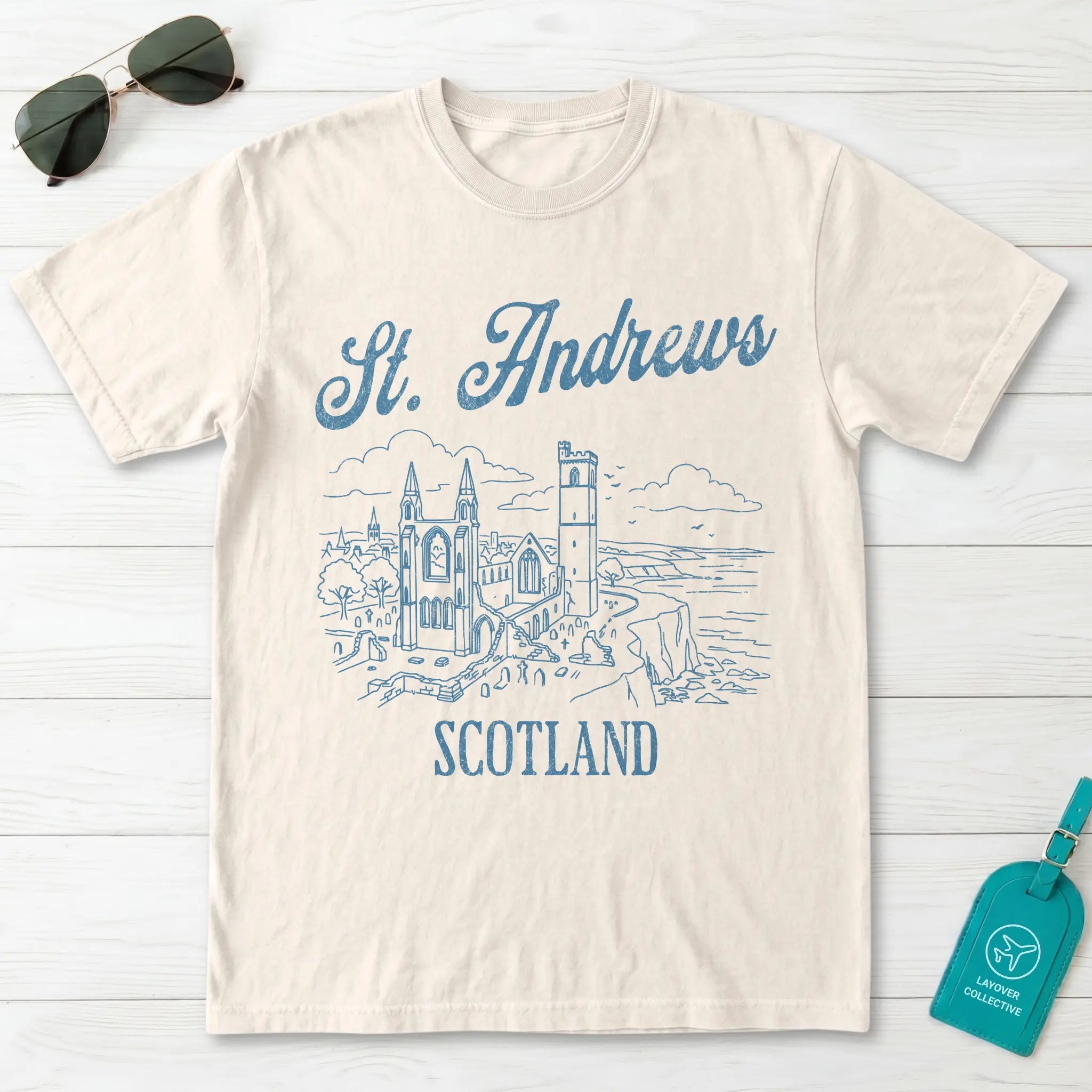 St. Andrews Scotland Line Art T-Shirt