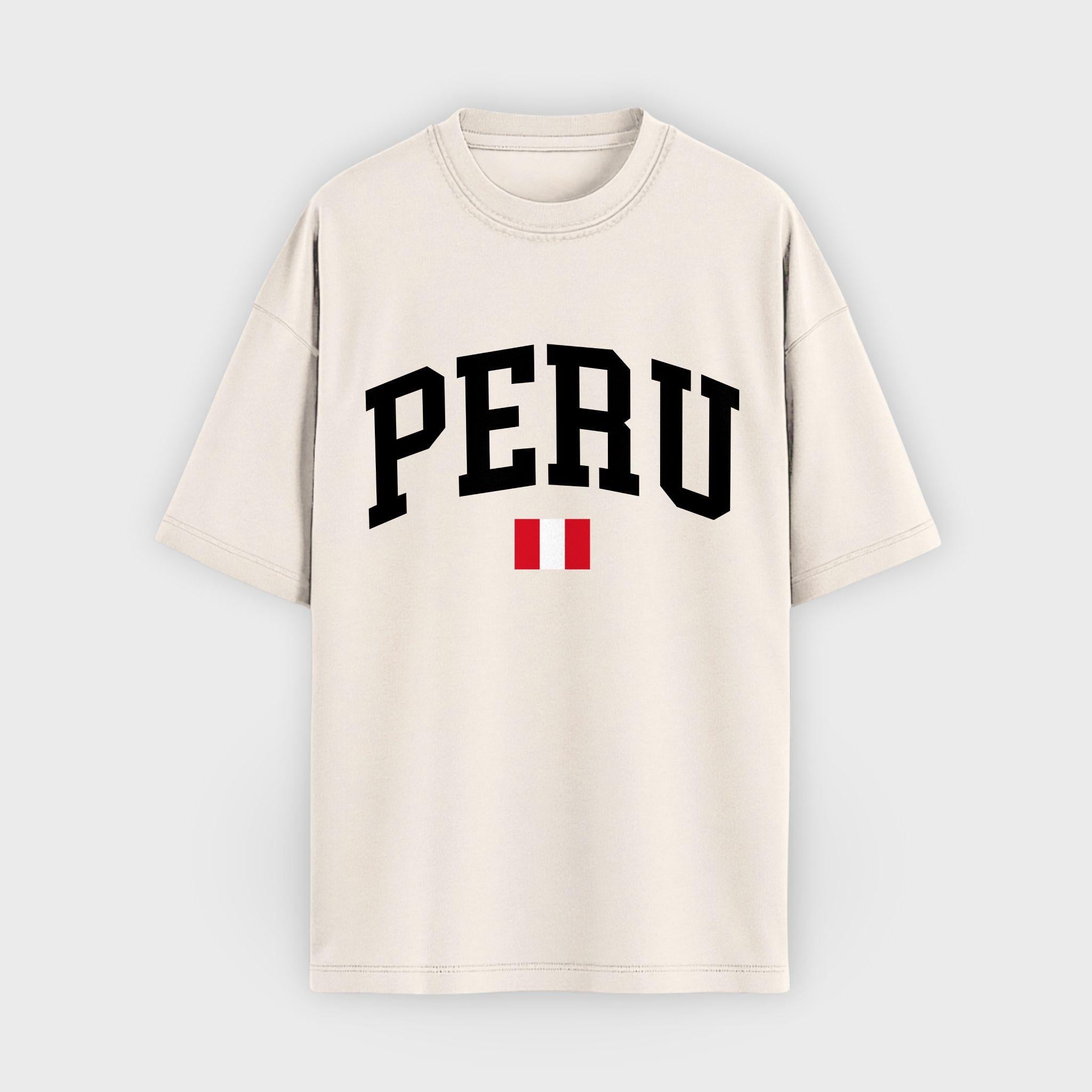 Peru Collegiate Flag T-Shirt
