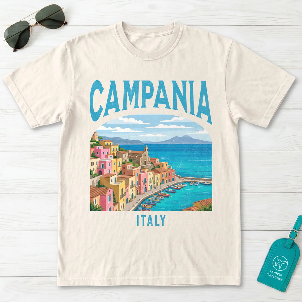 Campania Italy Vintage Travel Poster T-Shirt