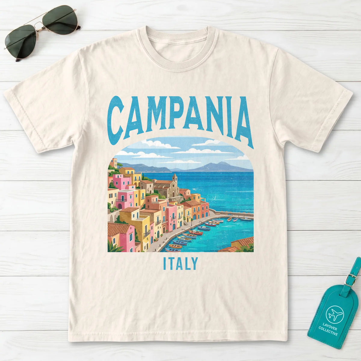 Campania Italy Vintage Travel Poster T-Shirt
