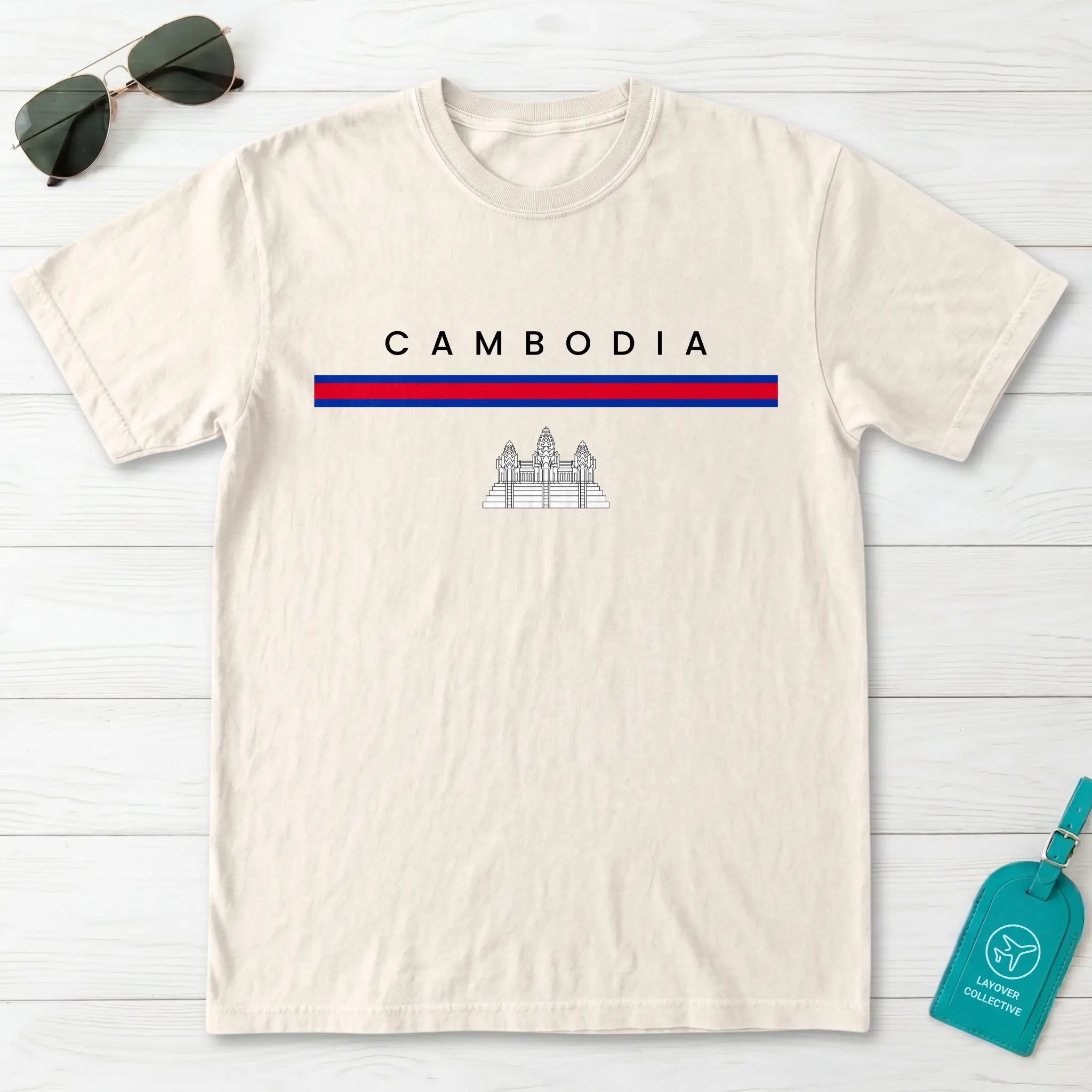 Cambodia Flagline T-Shirt