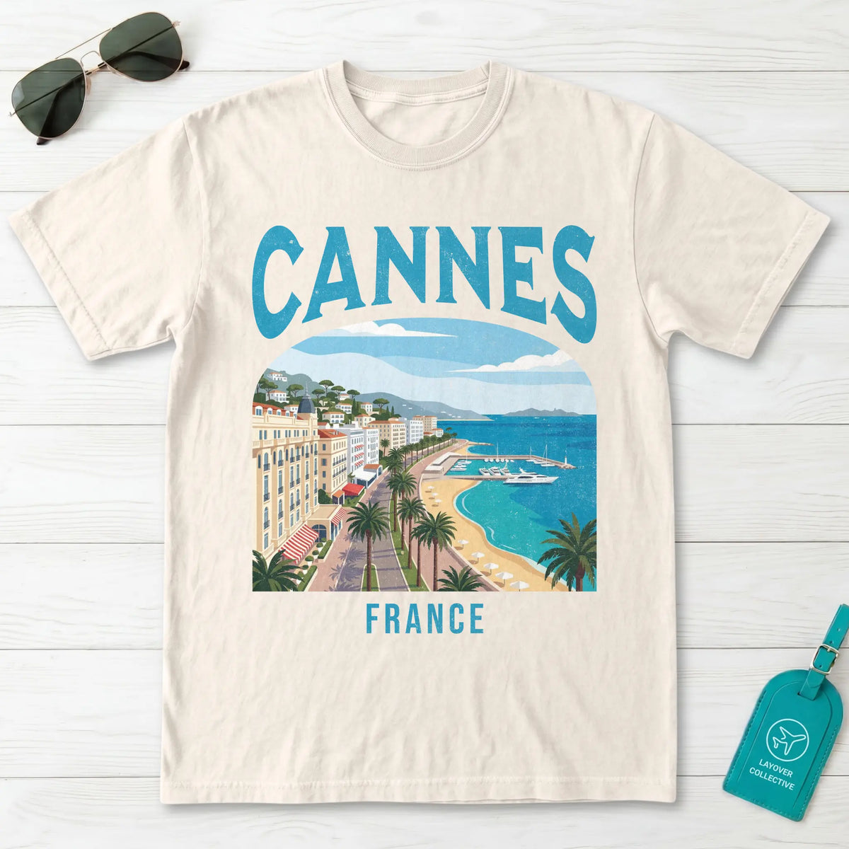 Cannes France Vintage Travel Poster T-Shirt