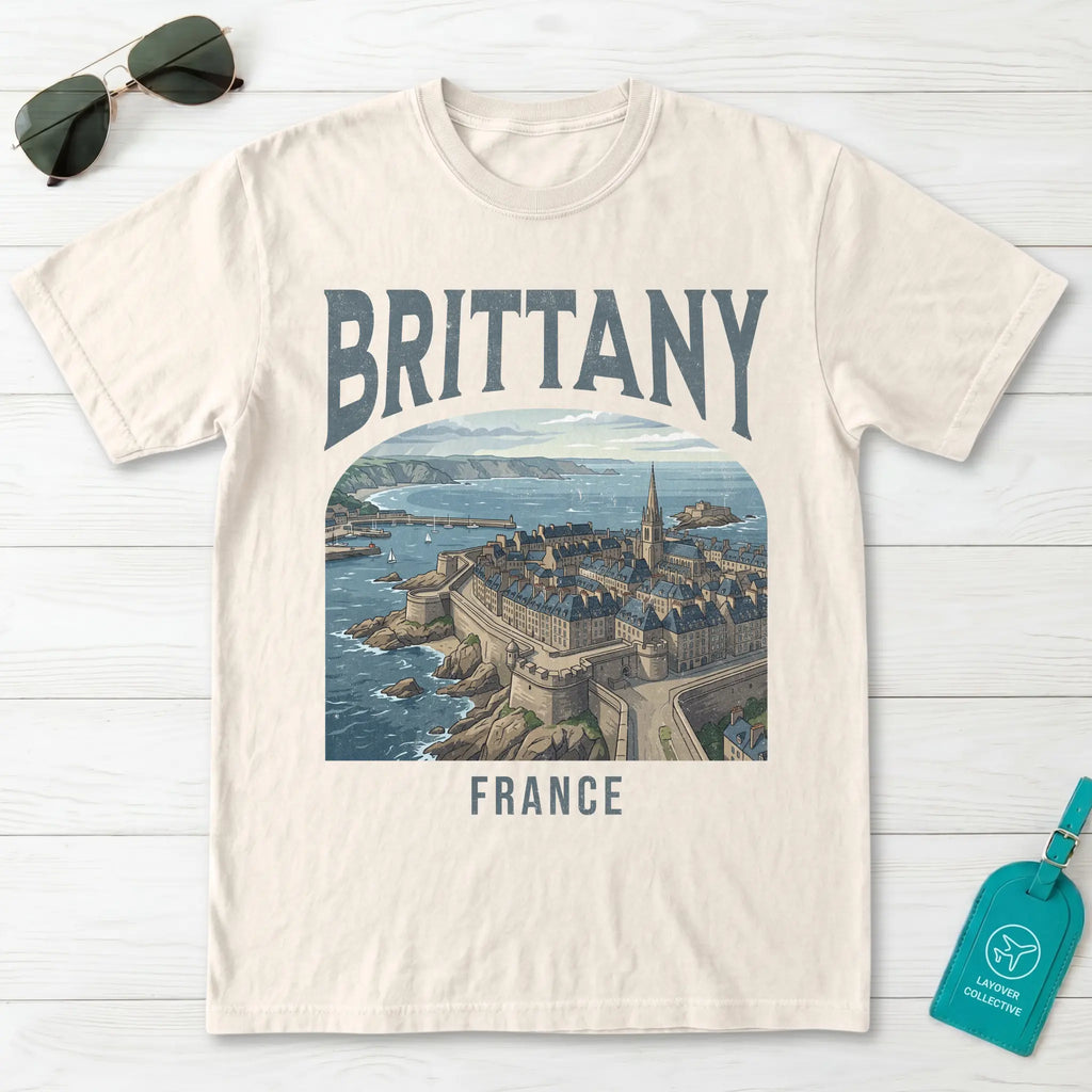 Brittany France Vintage Travel Poster T-Shirt