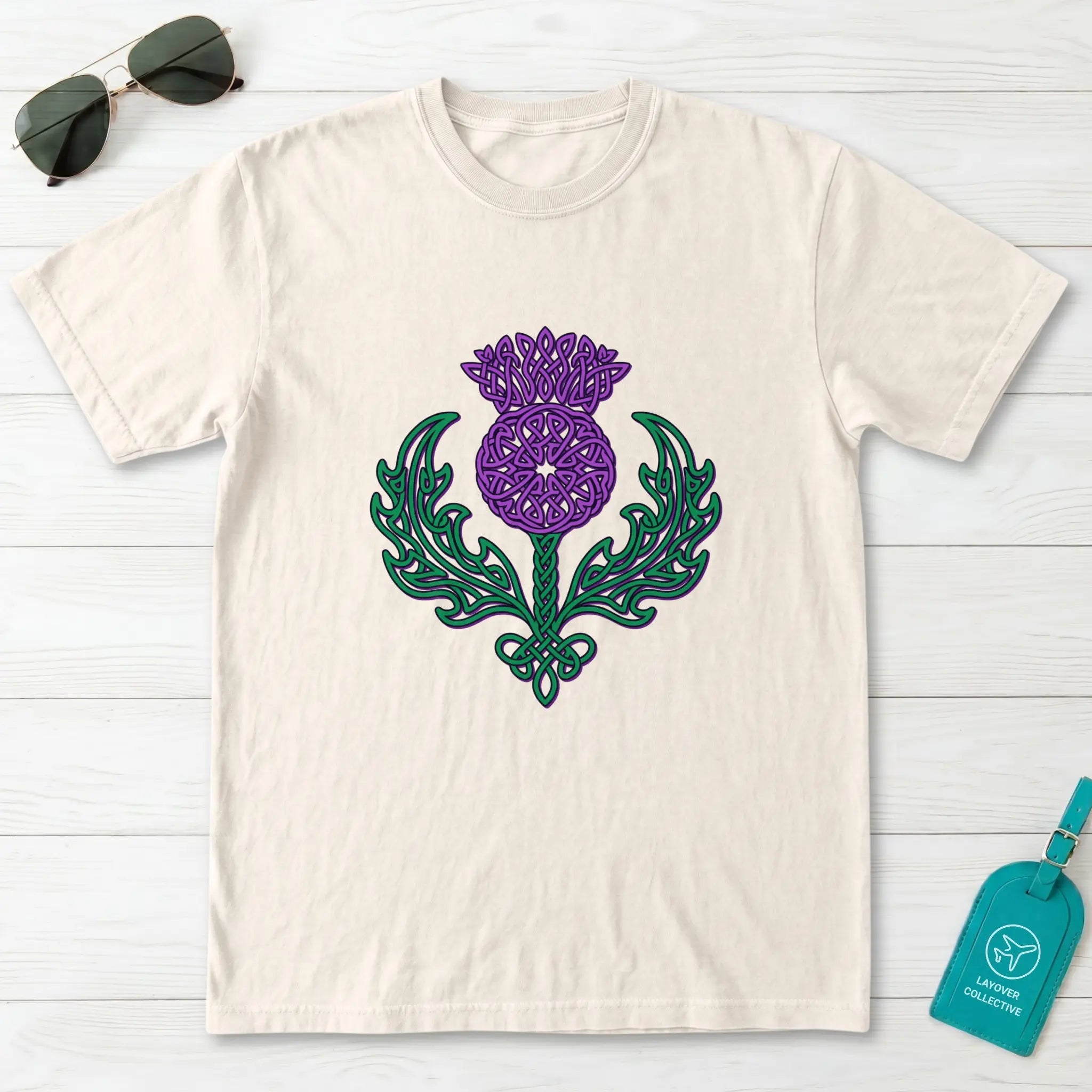 Celtic Knotwork Thistle Scotland T-Shirt