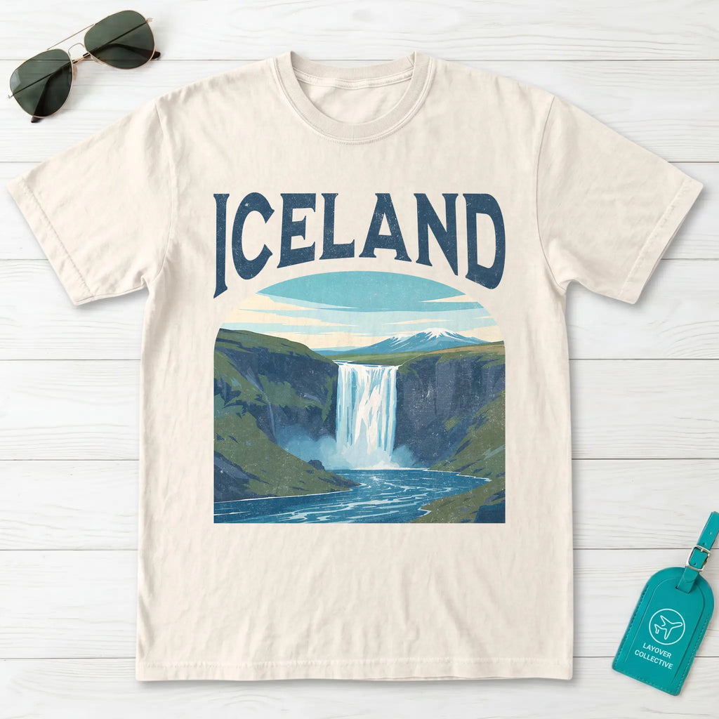 Iceland Vintage Travel Poster T-Shirt