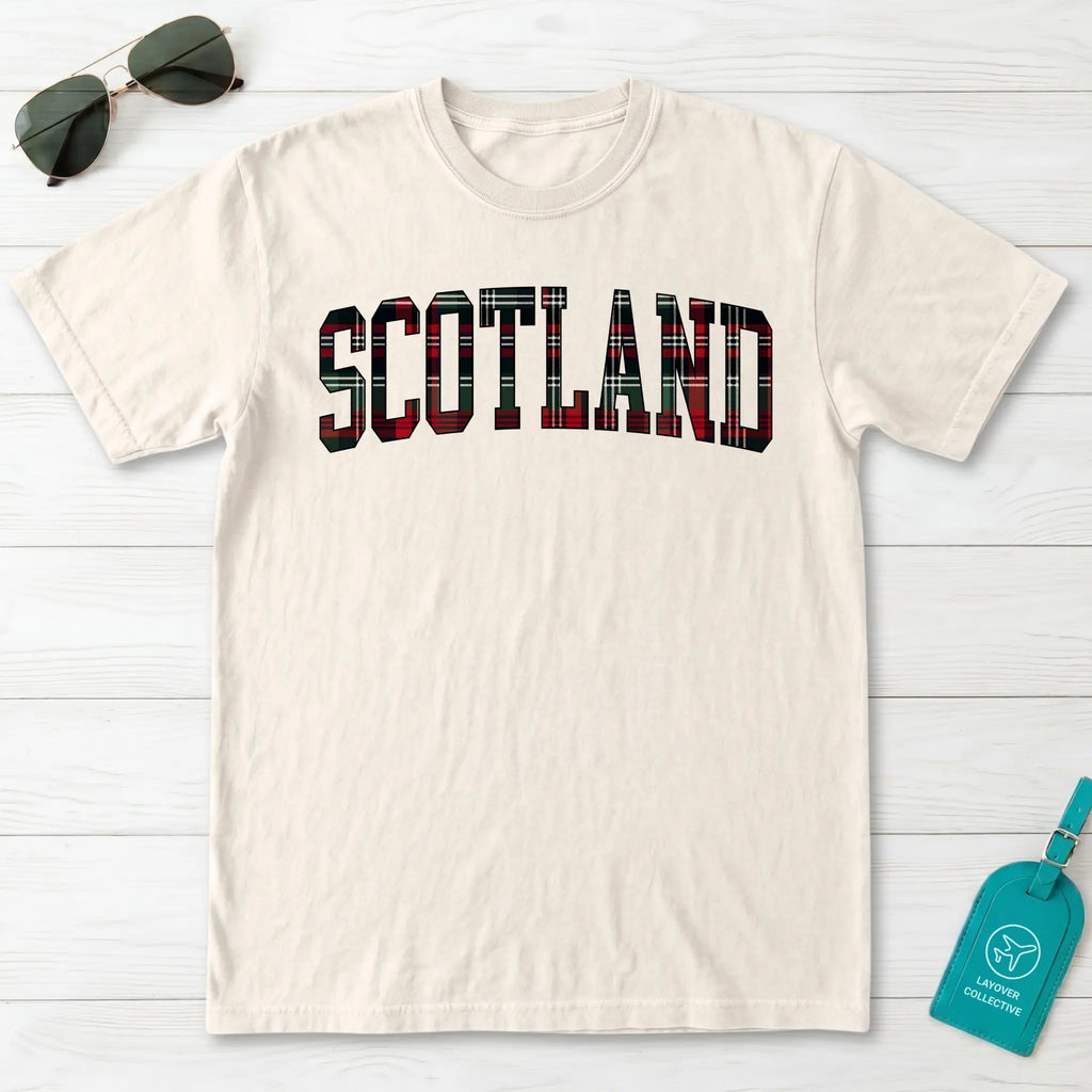 Scotland Tartan Letter T-Shirt