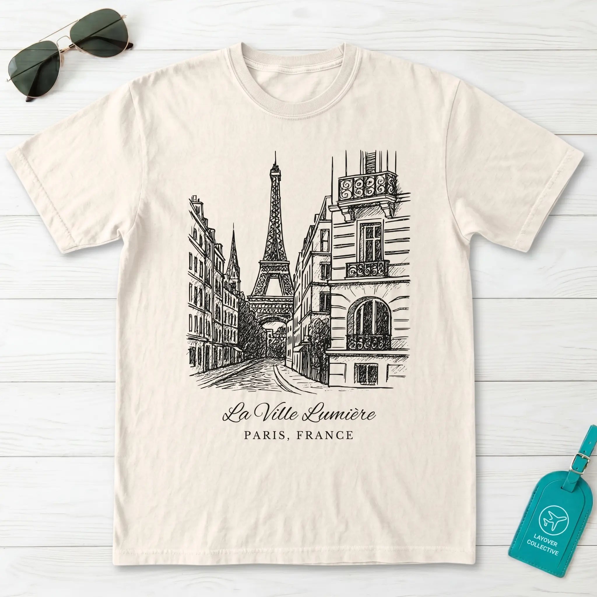 Paris Vintage Sketch T-Shirt