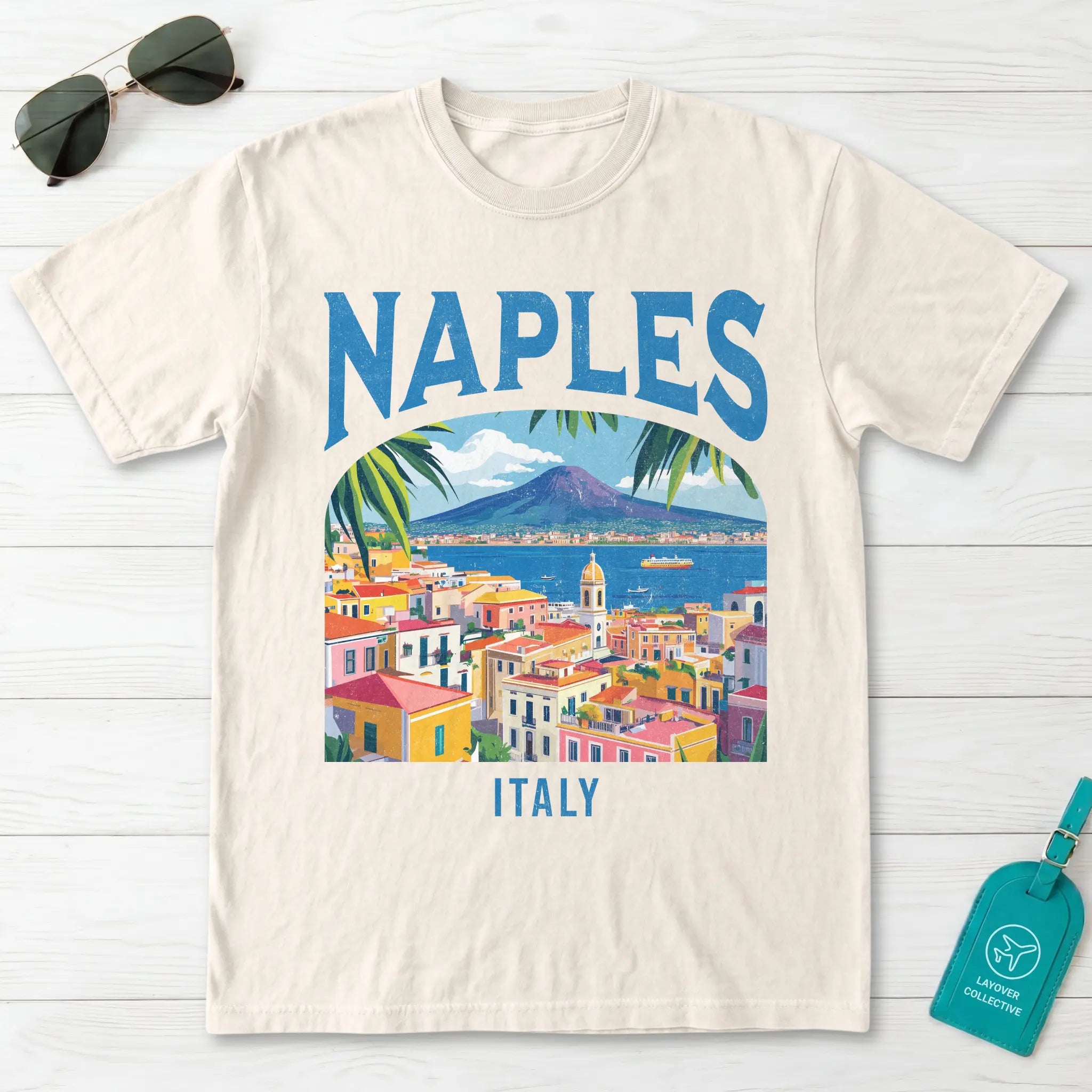 Naples Italy Vintage Travel Poster T-Shirt