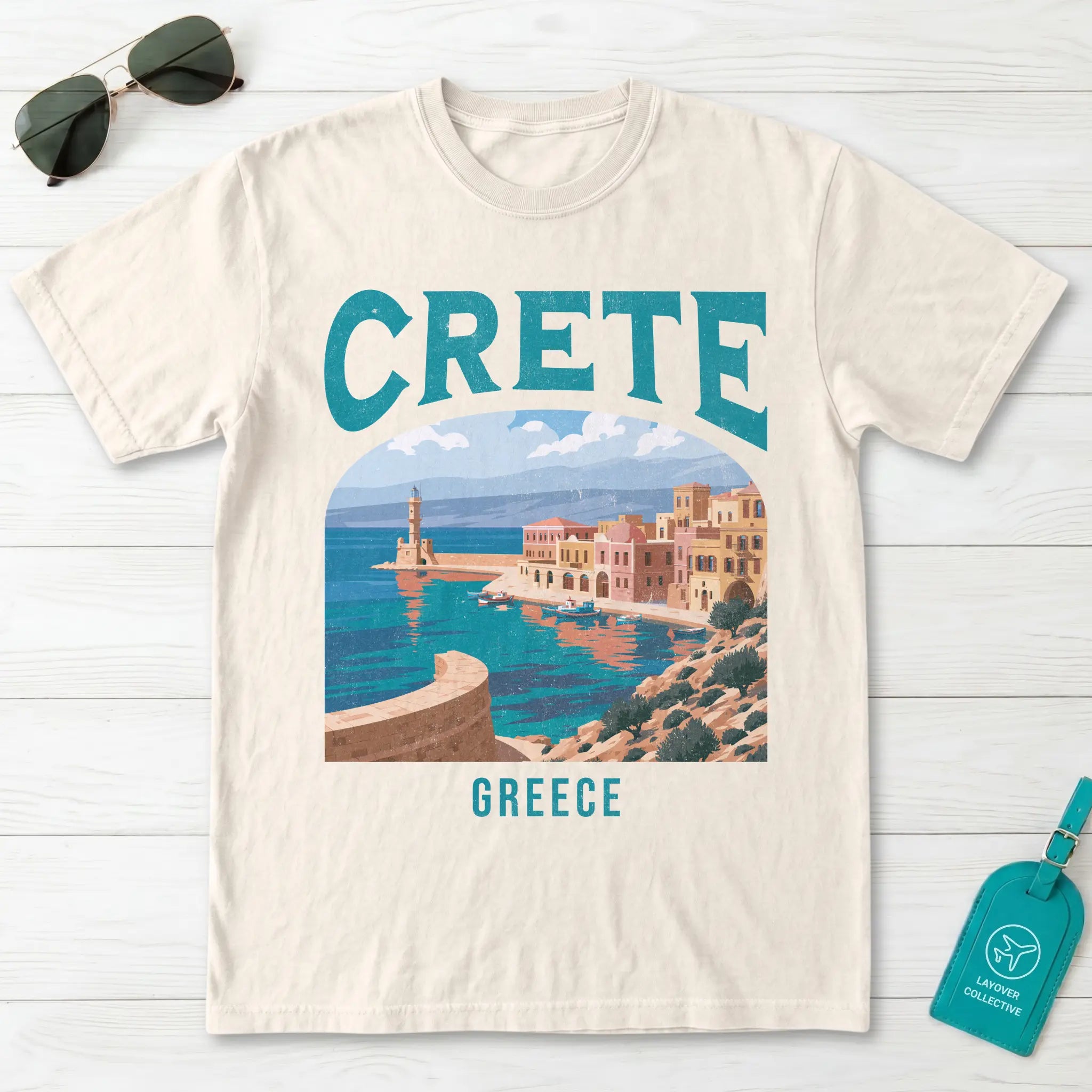Crete Greece Vintage Travel Poster T-Shirt