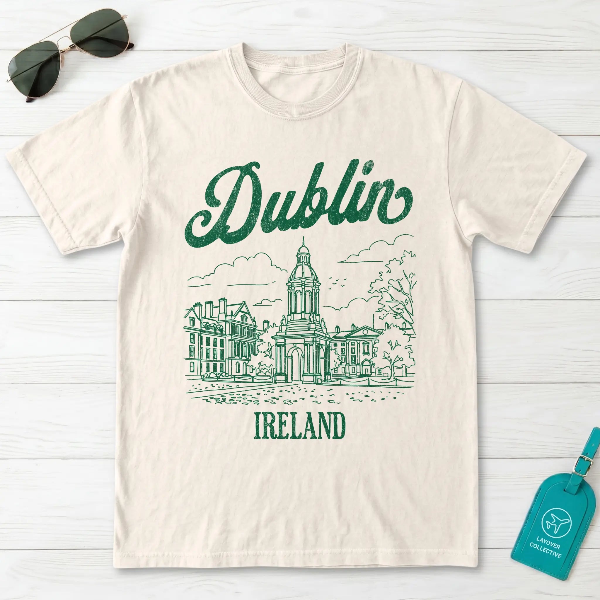 Dublin Ireland Line Art T-Shirt
