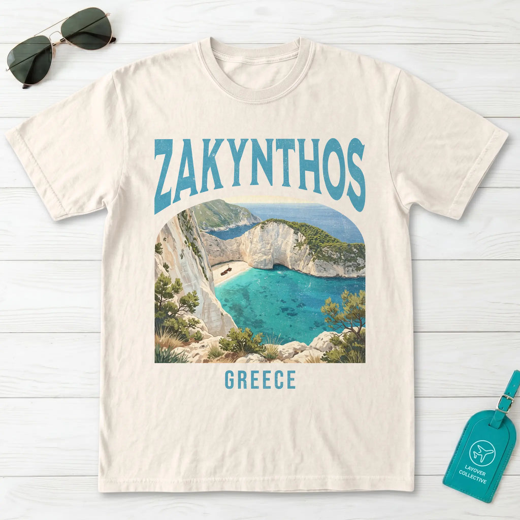 Zakynthos Greece Vintage Travel Poster T-Shirt