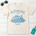 Athens Greece Acropolis Line Art Graphic T-Shirt