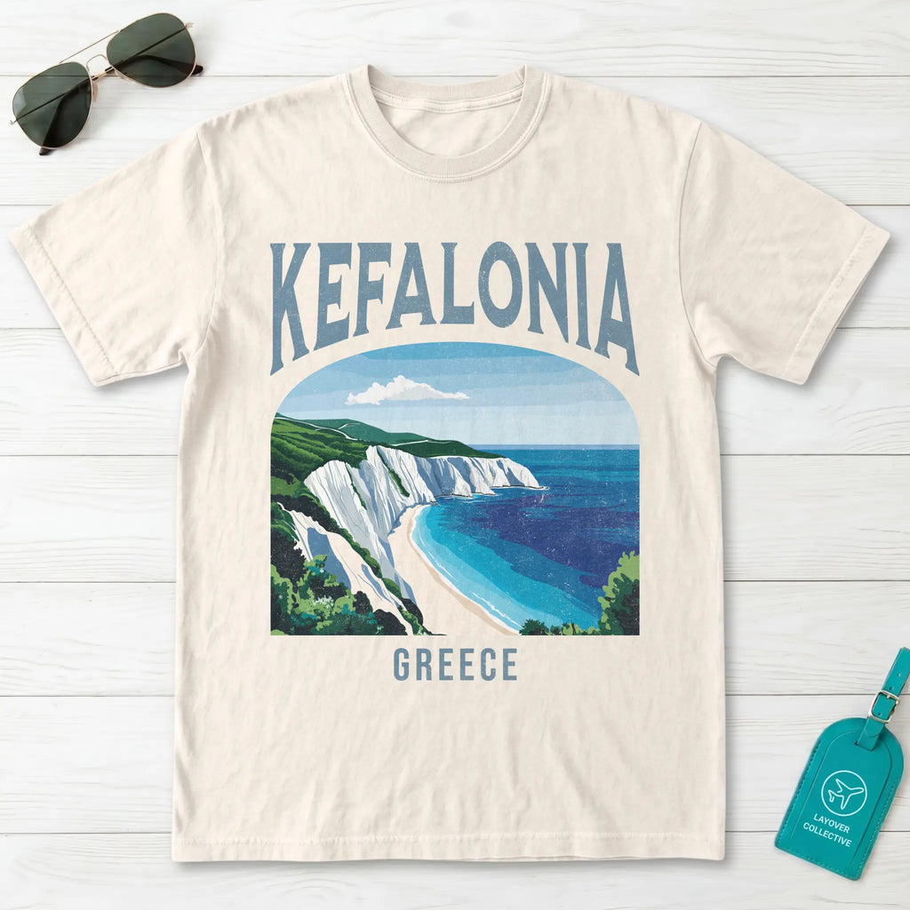 Kefalonia Greece Vintage Travel Poster T-Shirt