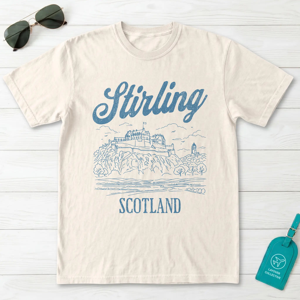 Stirling Scotland Line Art T-Shirt