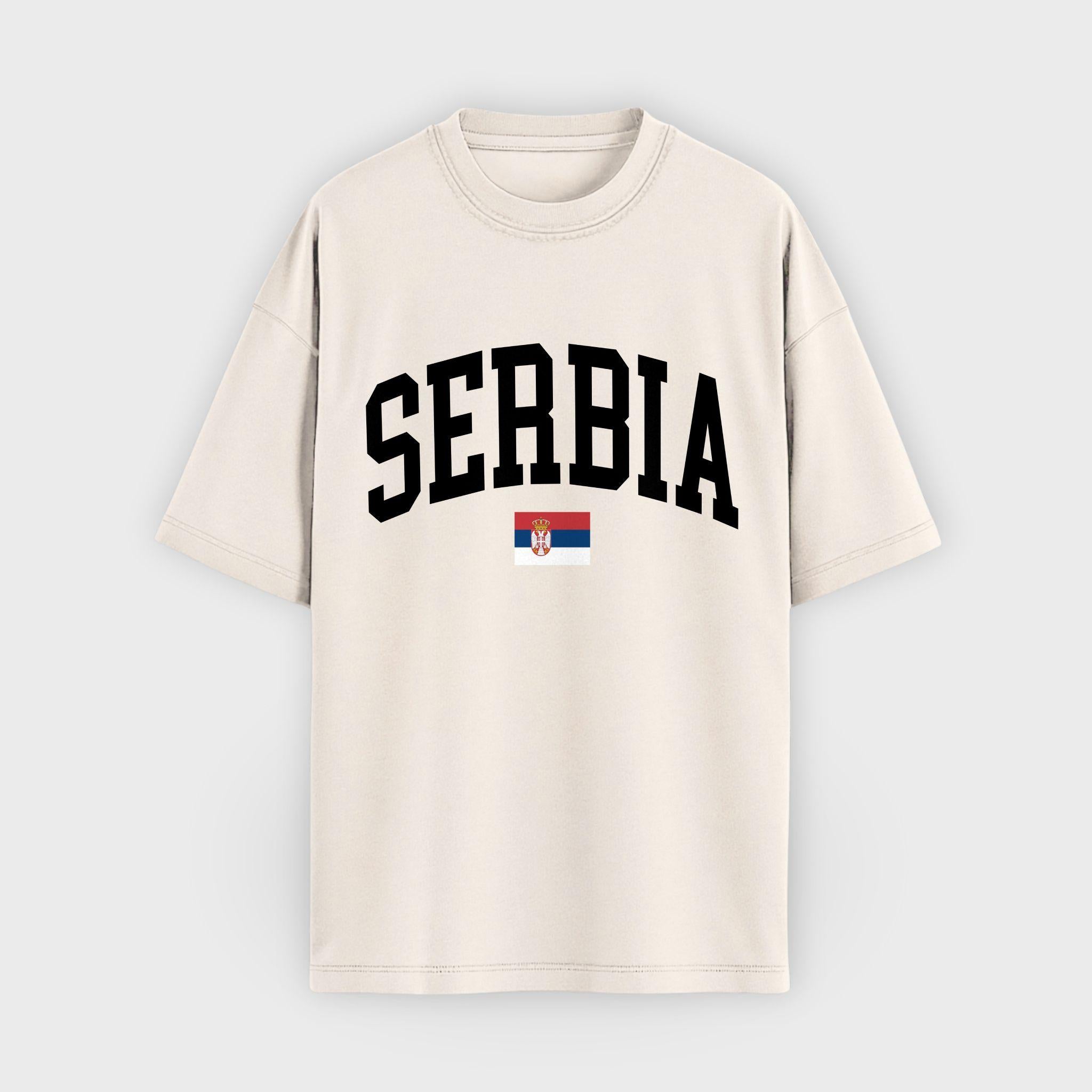 Serbia Collegiate Flag T-Shirt