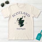 Scotland Tartan Map T-Shirt