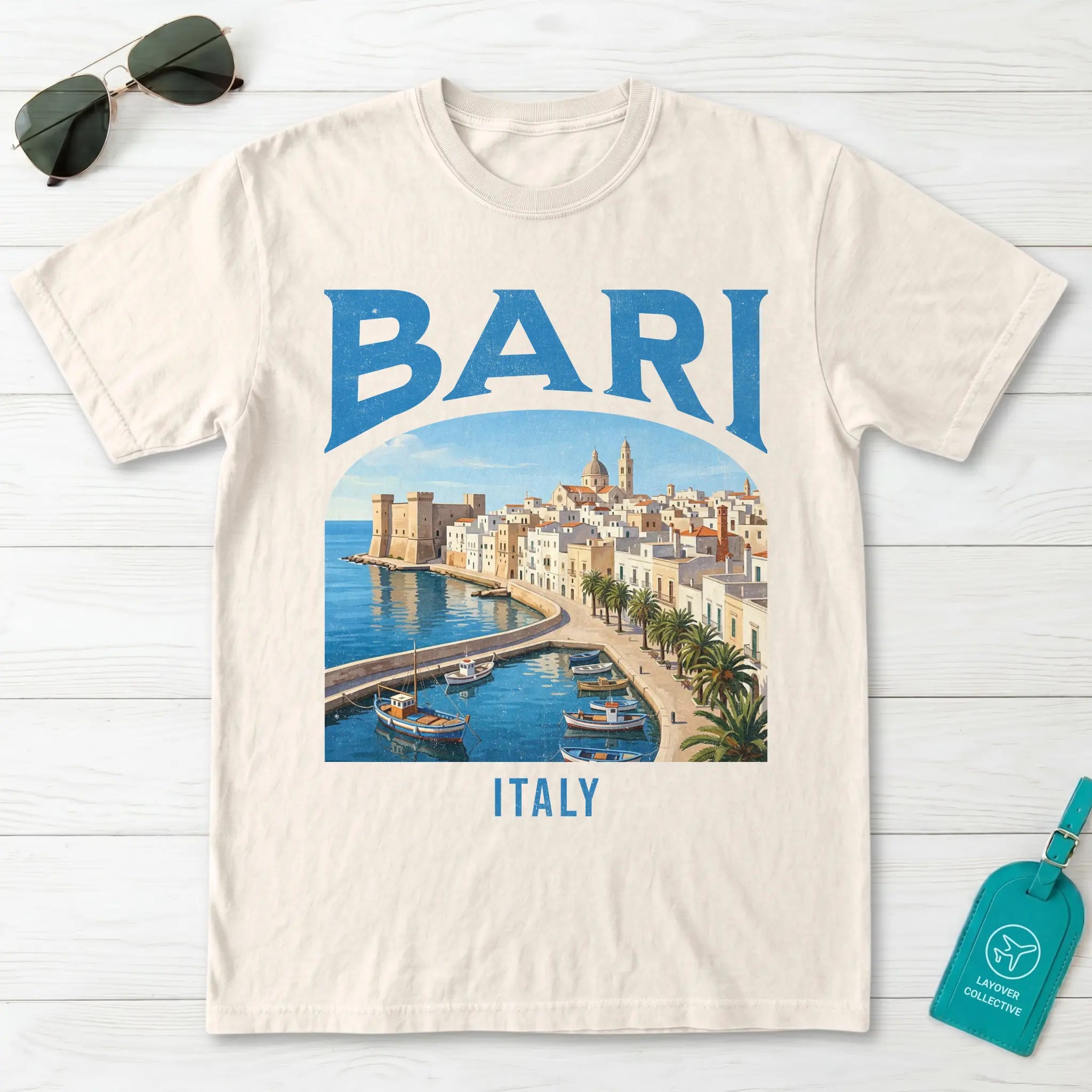 Bari Italy Vintage Travel Poster T-Shirt