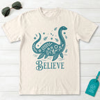 Nessie Believe Floral Folk Art T-Shirt
