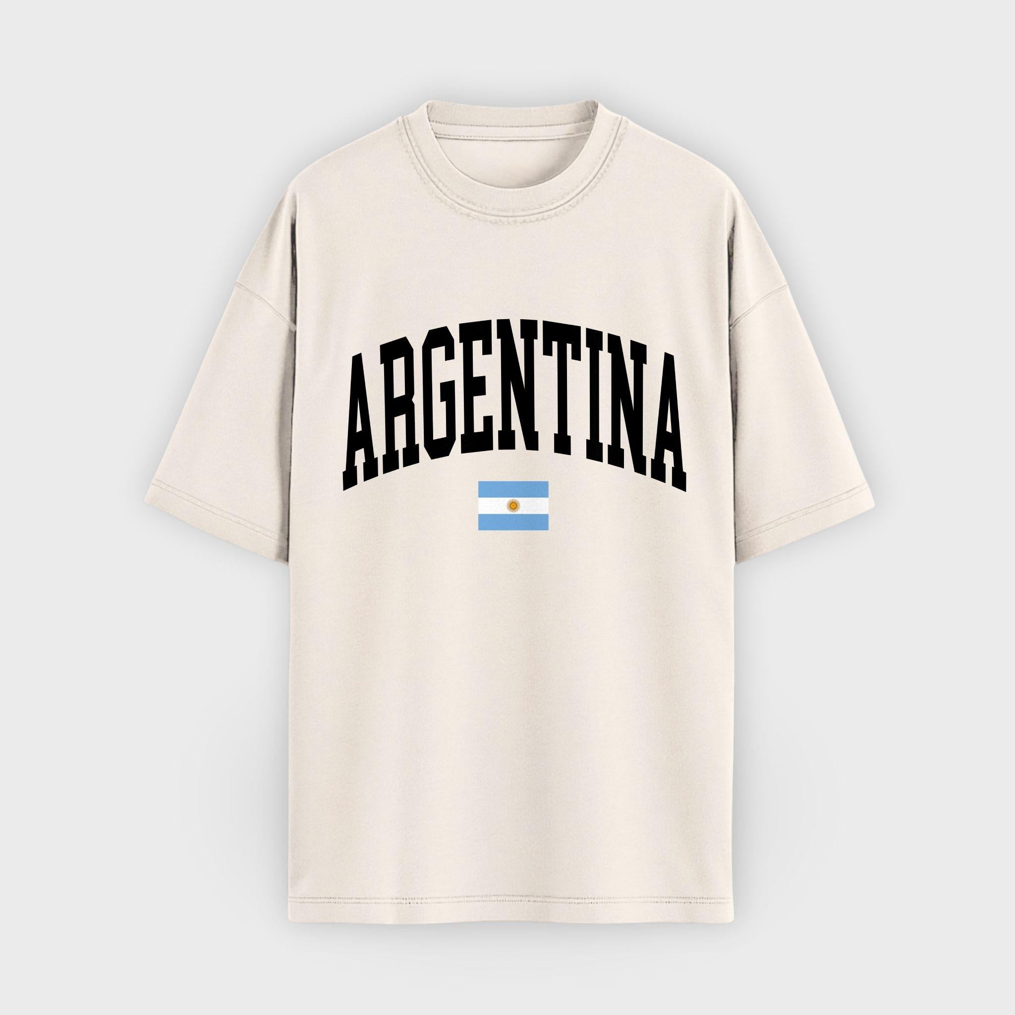 Argentina Collegiate Flag T-Shirt
