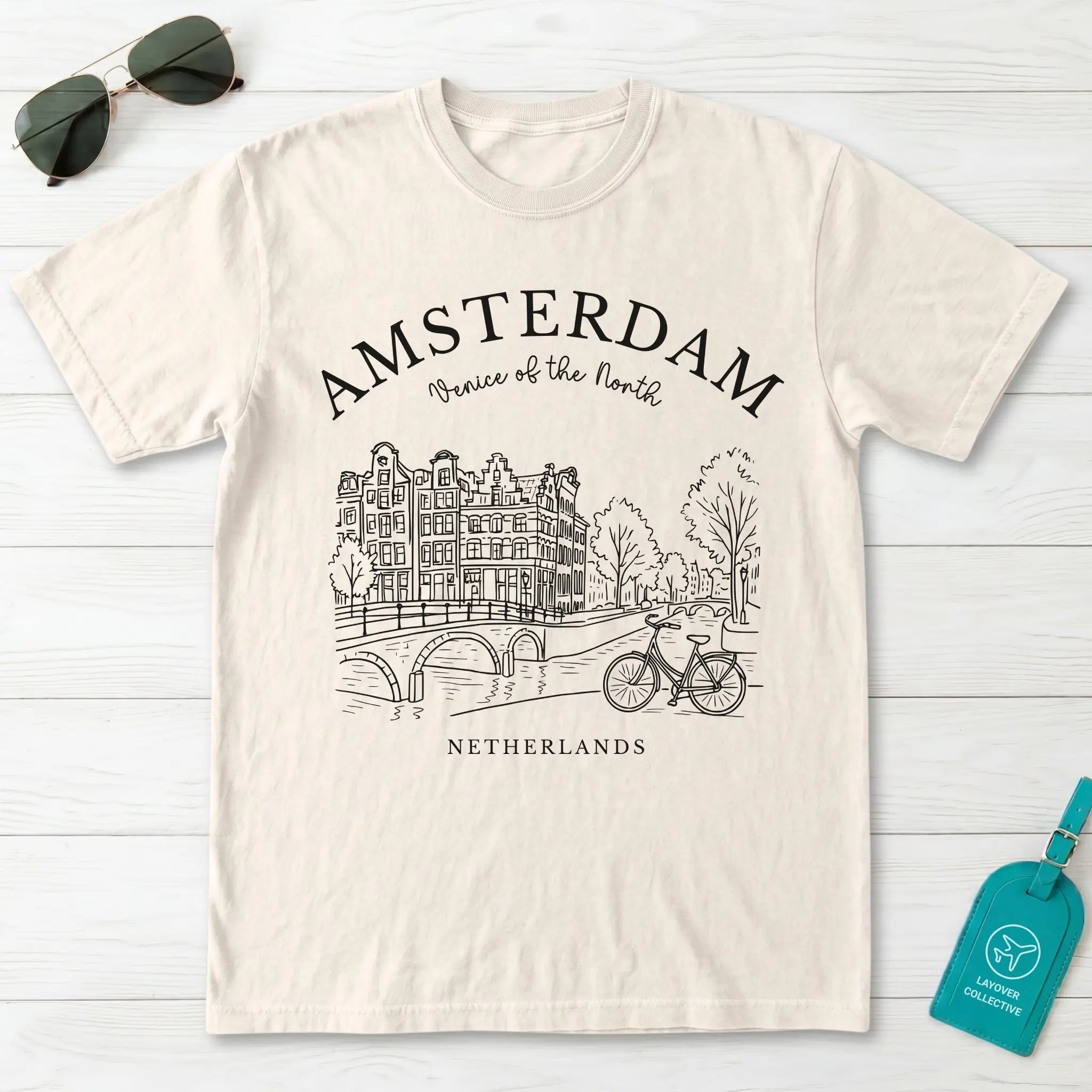 Amsterdam Vintage Sketch T-Shirt