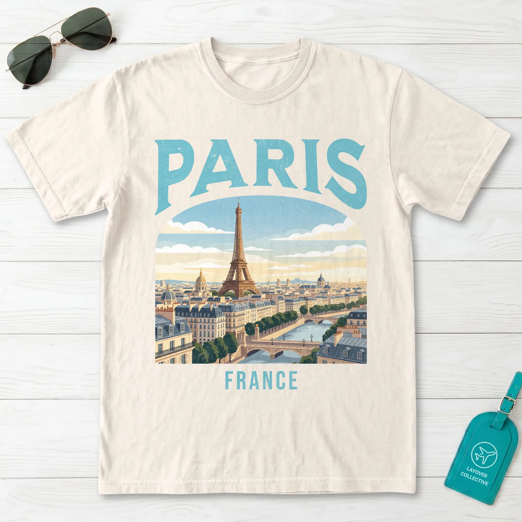 Paris France Vintage Travel Poster T-Shirt
