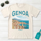 Genoa Italy Vintage Travel Poster T-Shirt