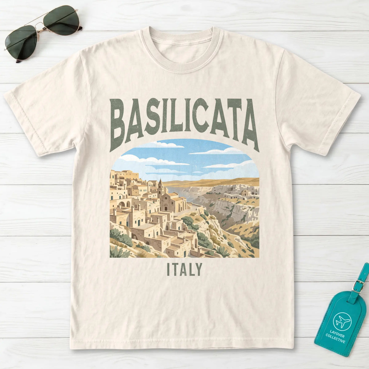 Basilicata Italy Vintage Travel Poster T-Shirt