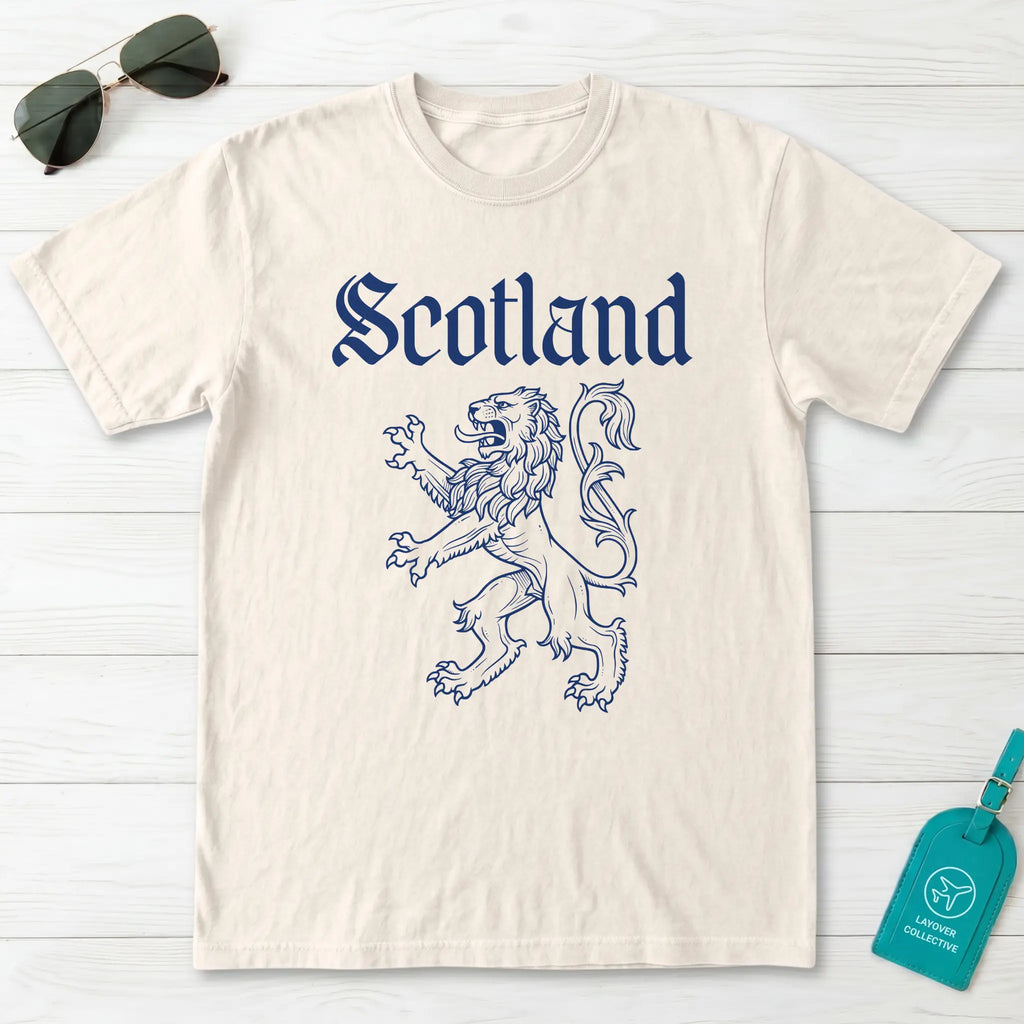 Scotland Lion Rampant Gothic Script T-Shirt