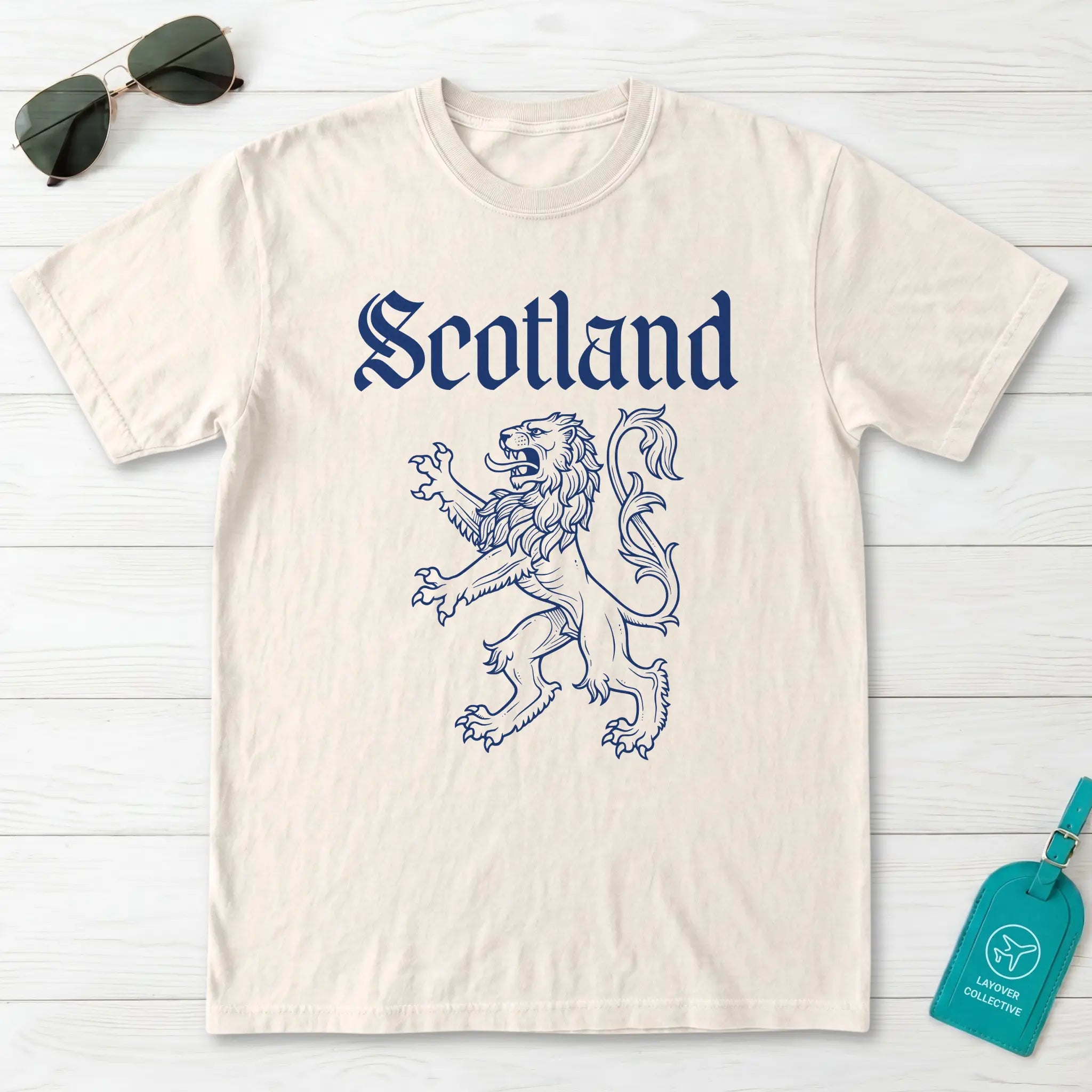 Scotland Lion Rampant Gothic Script T-Shirt