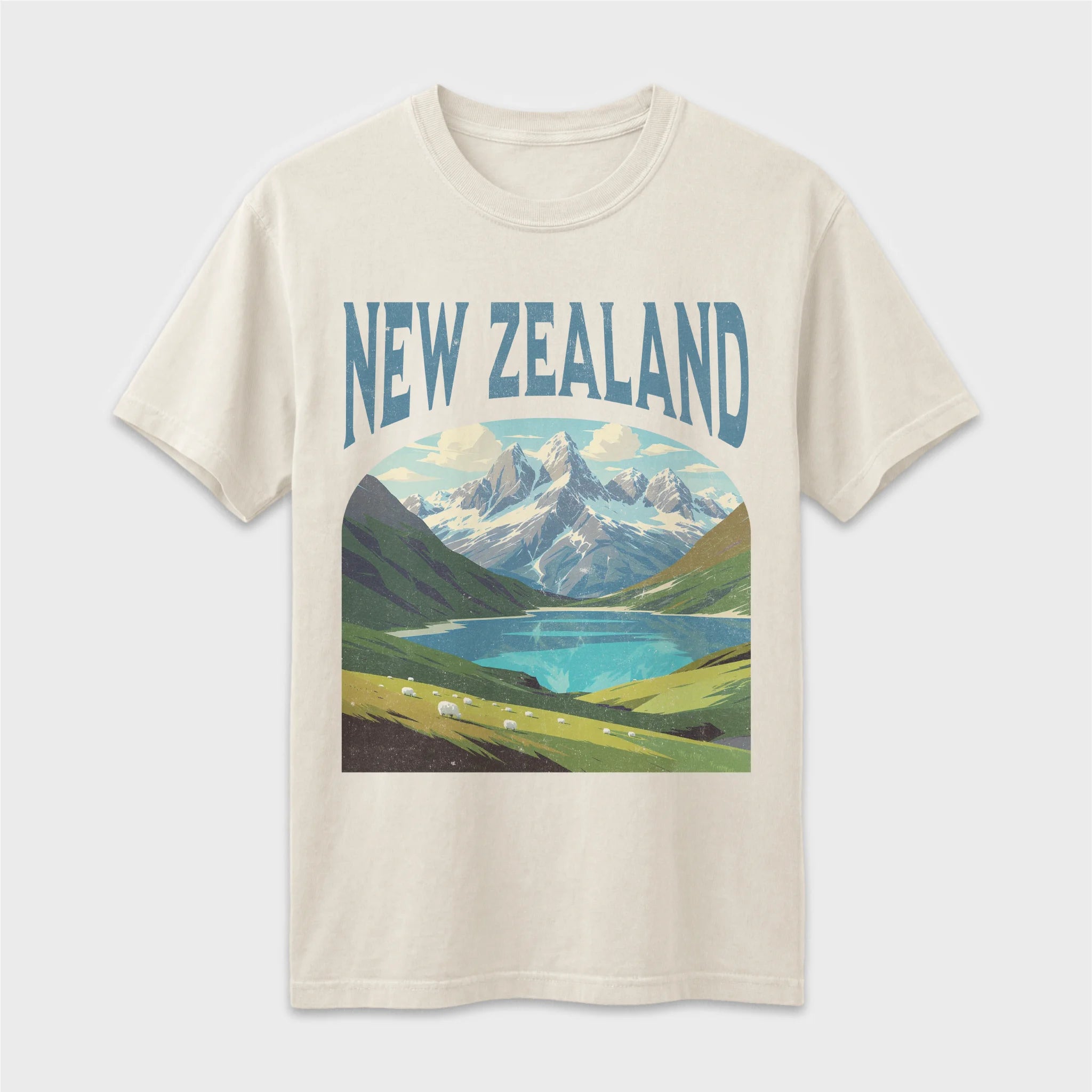 New Zealand Vintage Travel Poster T-Shirt
