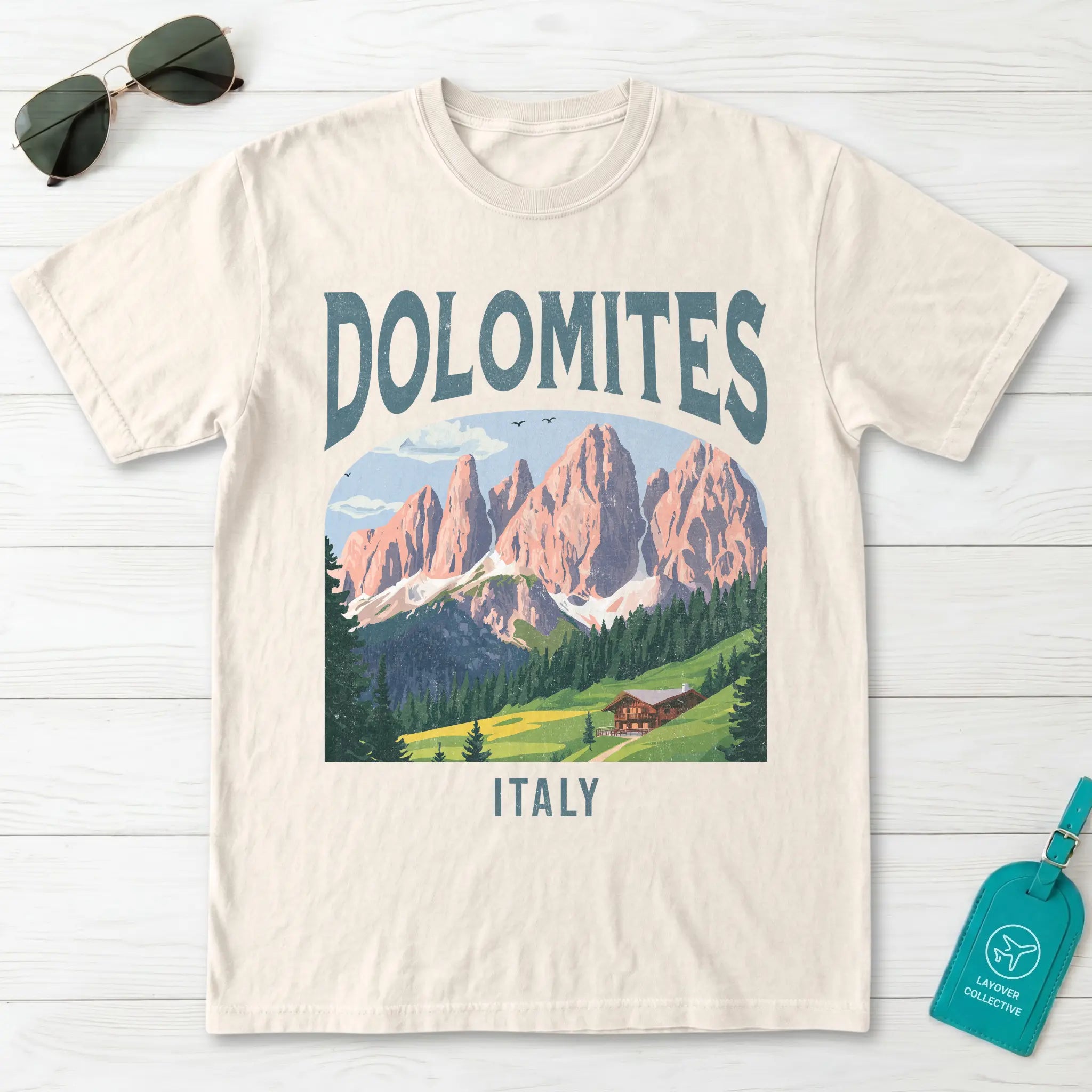 The Dolomites Italy Vintage Travel Poster T-Shirt